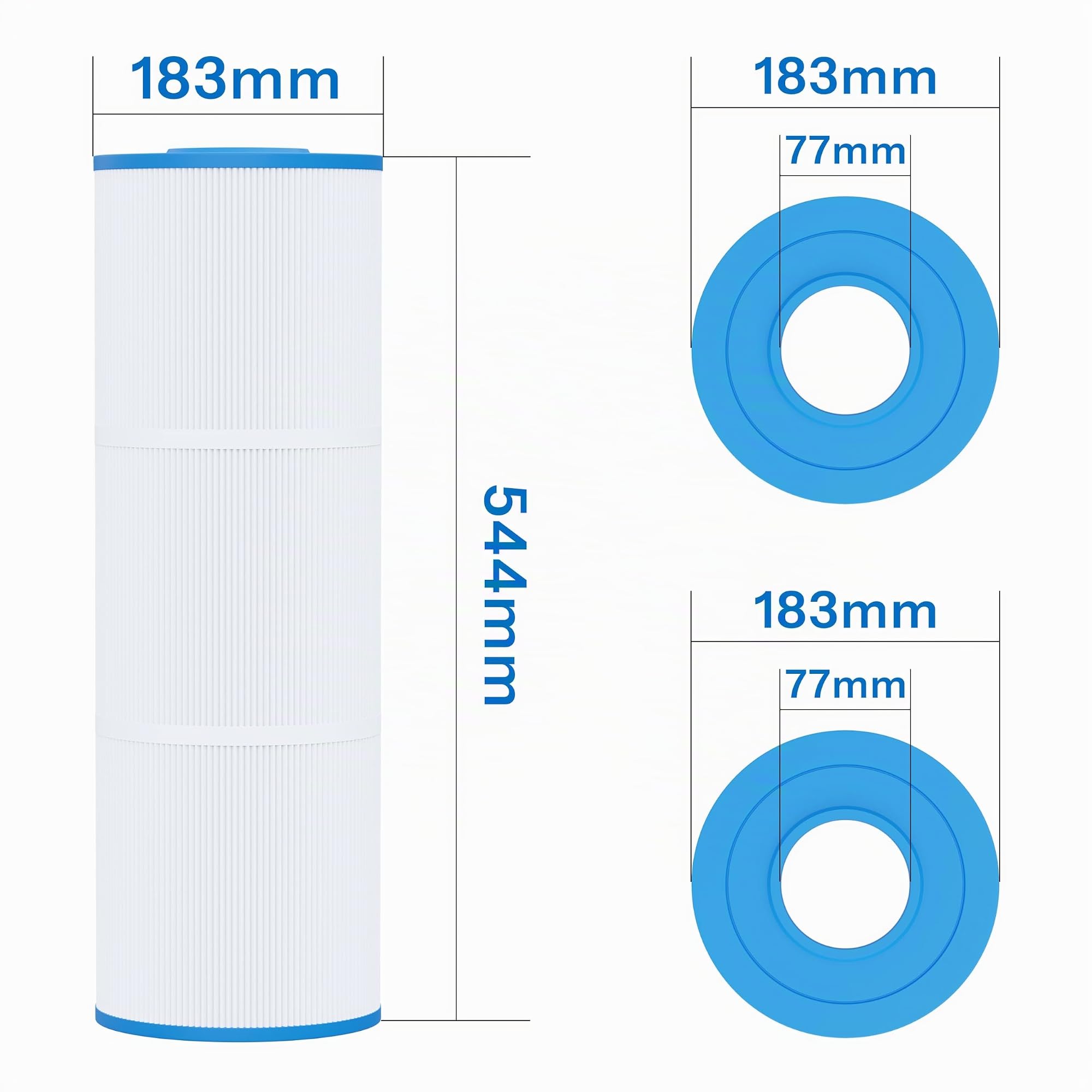 Cartouche Filtrante Piscine Compatible avec Emaux® CF75, 1PCS