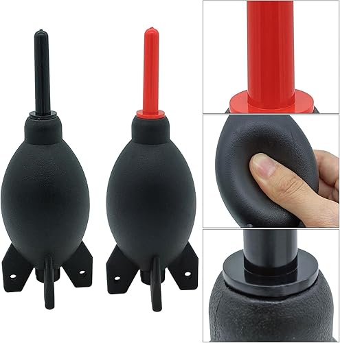 Miniatura 2 de El kit de limpieza de lentes contiene 2 piezas de soplador de aire de cohete de goma, bolígrafo de limpieza de lentes, cepillo de soplador limpiador