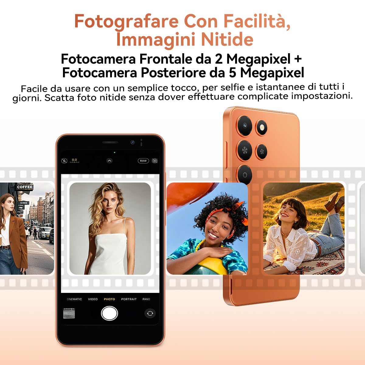 Blackview Wave 2C Smartphone Offerta Android 16, 12GB+32GB/1TB TF Cellulari Octa-Core, 5.0", 4G Dual SIM Telefono Cellulare Offerta, WiFi 5G/3.5mm/ Face ID/3 Slot Eer Carte/3 Anni di Garanzia