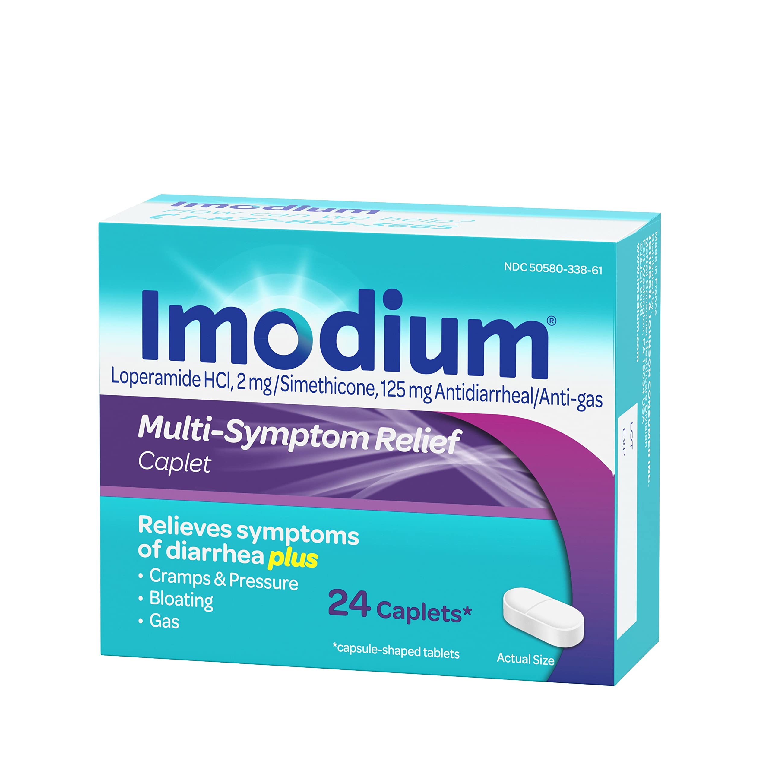 Imodium MultiSymptom Relief Caplets with Loperamide Hydrochloride and