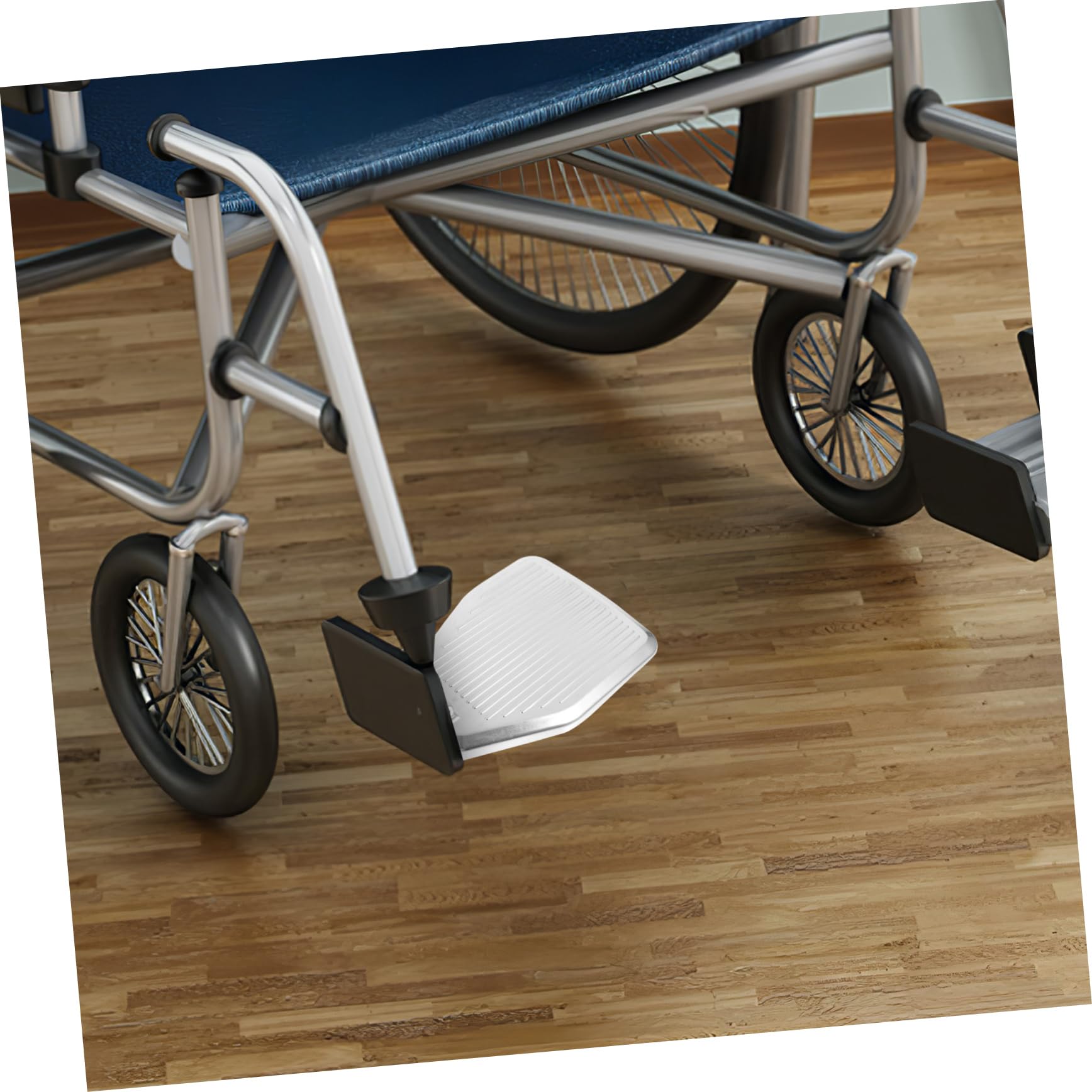 Reposapiés Para Silla De Ruedas De Aluminio Grueso, Juego De, Pedal De Repuesto Robusto y Estable Diseño Antideslizante, Compatible Para Uso Personas Mayores y Pacientes