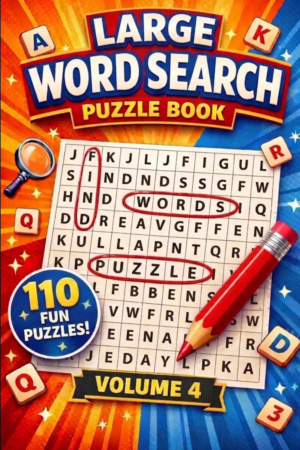 Word Search Puzzle Book - 110 Puzzles - Volume 4
