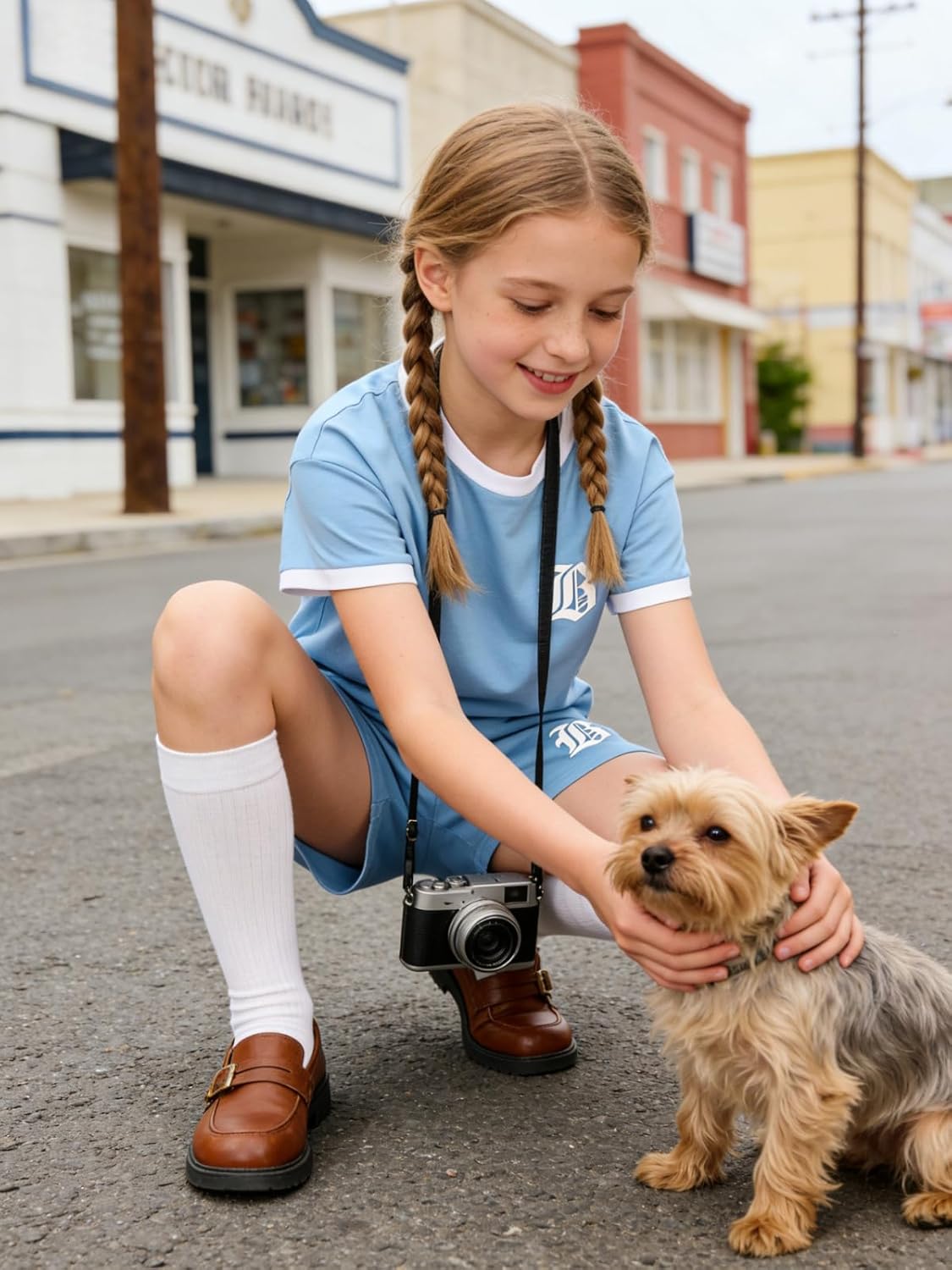 Size 7-14 Girls 2 Piece Summer Heart Print Short Set Teen Girl Outfits Girls Clothing Set - Image 5