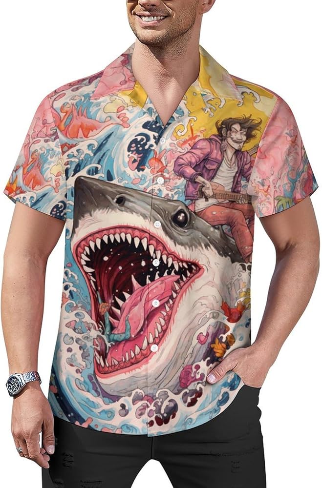 トップス Shark Aloha Shirt DAN Shark Aloha Shirt – DAN トップス Shark Aloha Shirt DAN Shark Aloha Shirt – DAN
