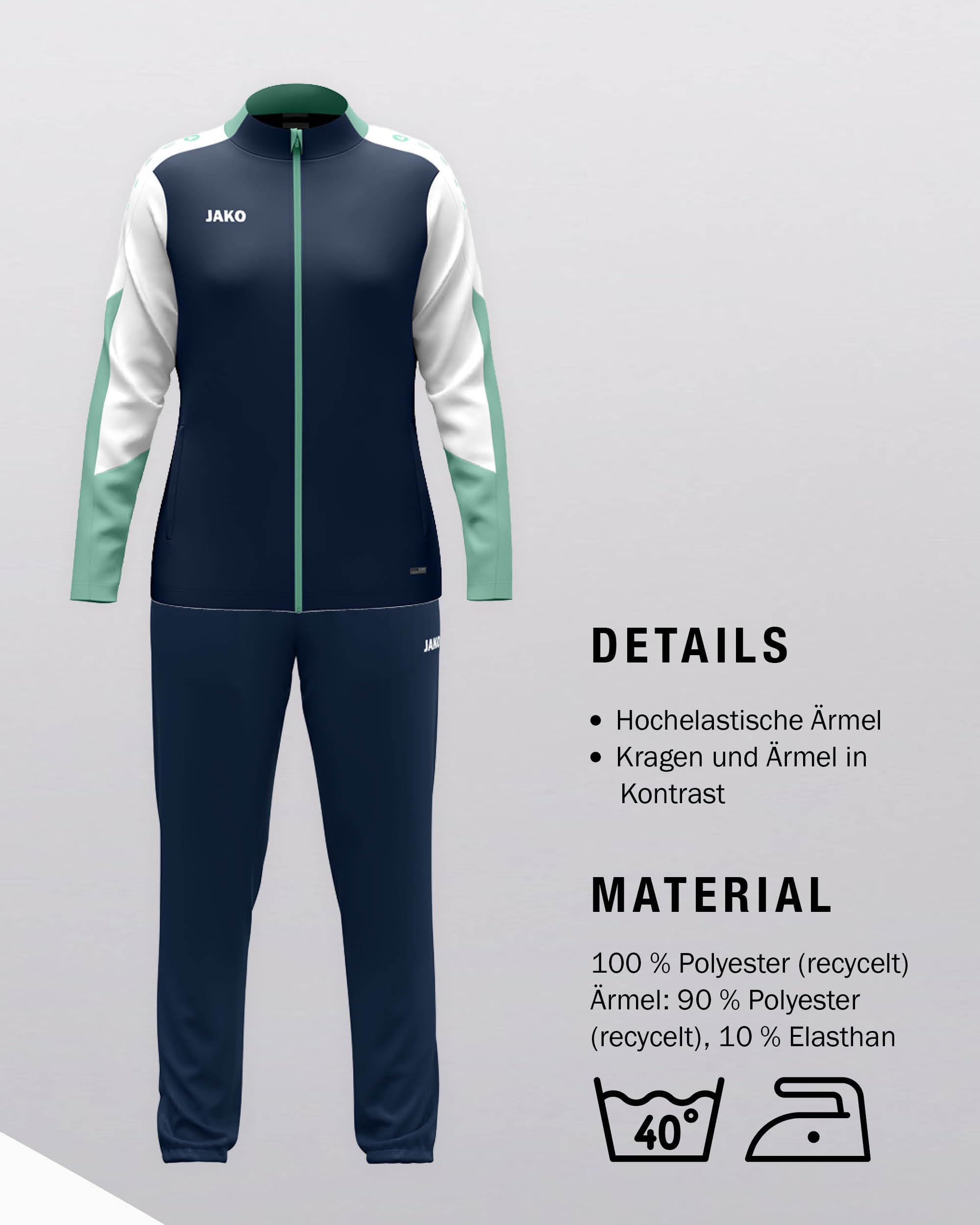 JAKO Damen Jako Damen Polyesteranzug Dynamic Trainingsanzug (1er Pack)