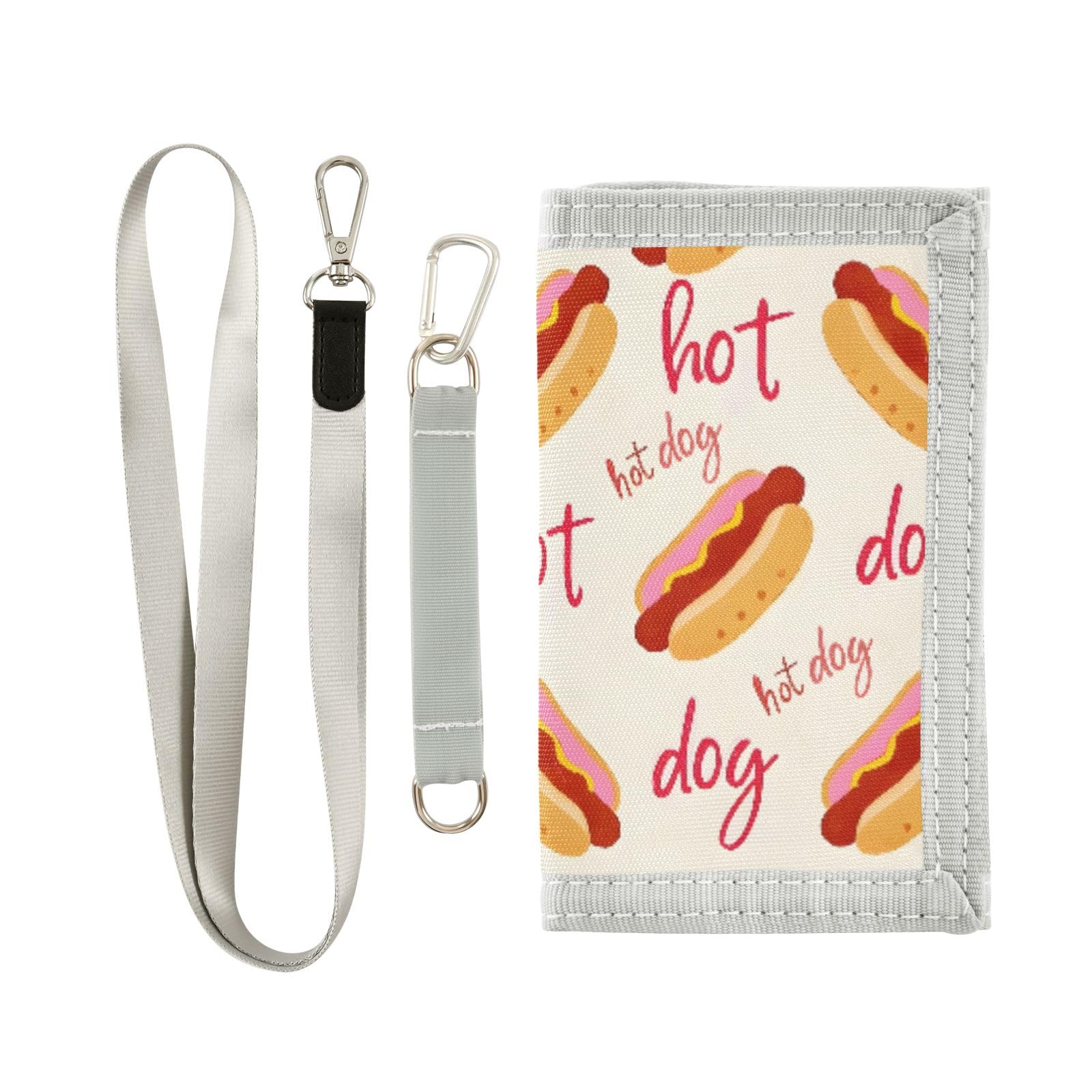 ALAZA Kids Wallets for Boys Girls Toddler Trifold Wallet Children Small Hot Dog Cute Cartoon with Zipper Coin Pocket