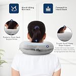 Travel Pillow - Memory Foam Neck Pillow Support Pillow,Luxury Compact & Lightweight Quick Pack for Camping,Sleeping Rest Cushion (Grey)