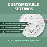 ECOELER PIR Ceiling Sensor Switch, Hard-Wired Occupancy Motion Sensor with Slim Design, 360 Degree Field of View High Bay Ceiling Motion Sensor, White, cUL & FCC Listed