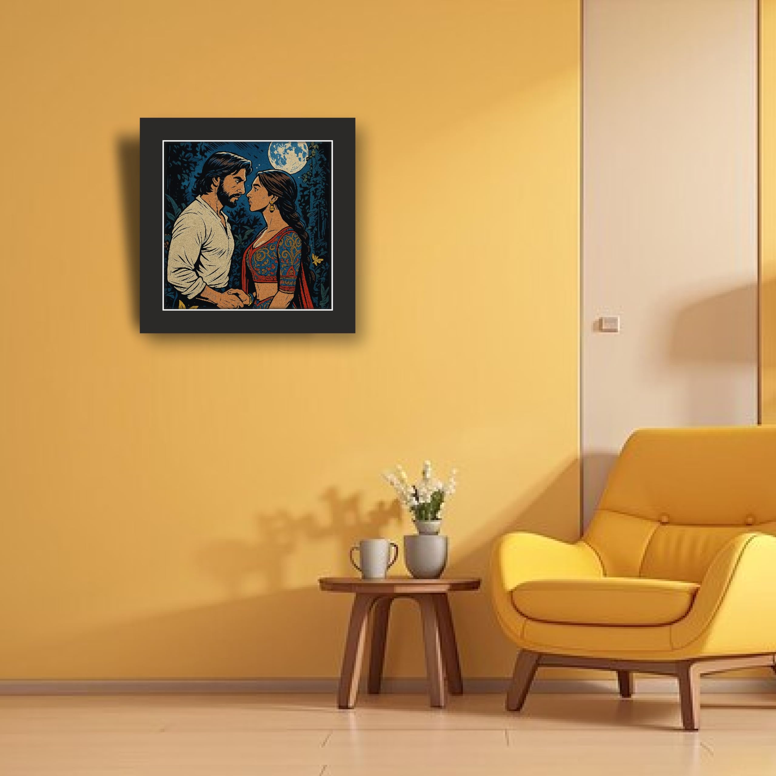 Comic Book Style Couple's Frame - Personalized Superhero Art – view 2