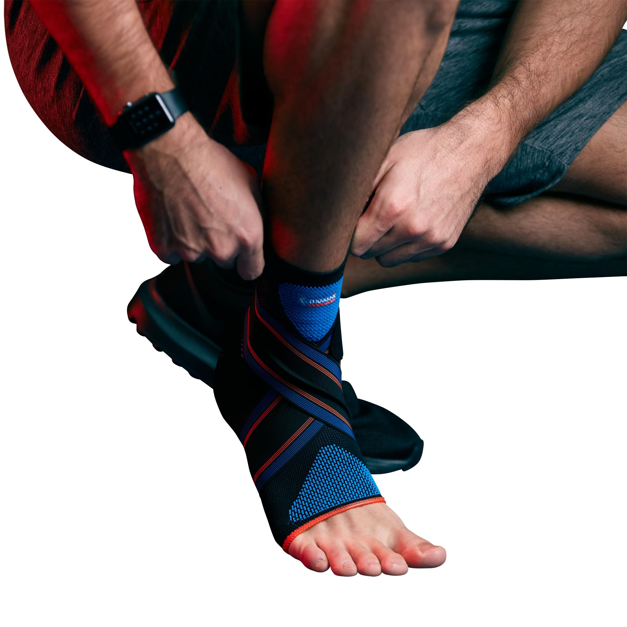 Thuasne Sport - Chevillère Strapping Novelastic - Entorse Ligaments Latéraux Interne ou Externes, Cheville Instable - Indice de maintien 4/5 - Dispositif Médical CE - S