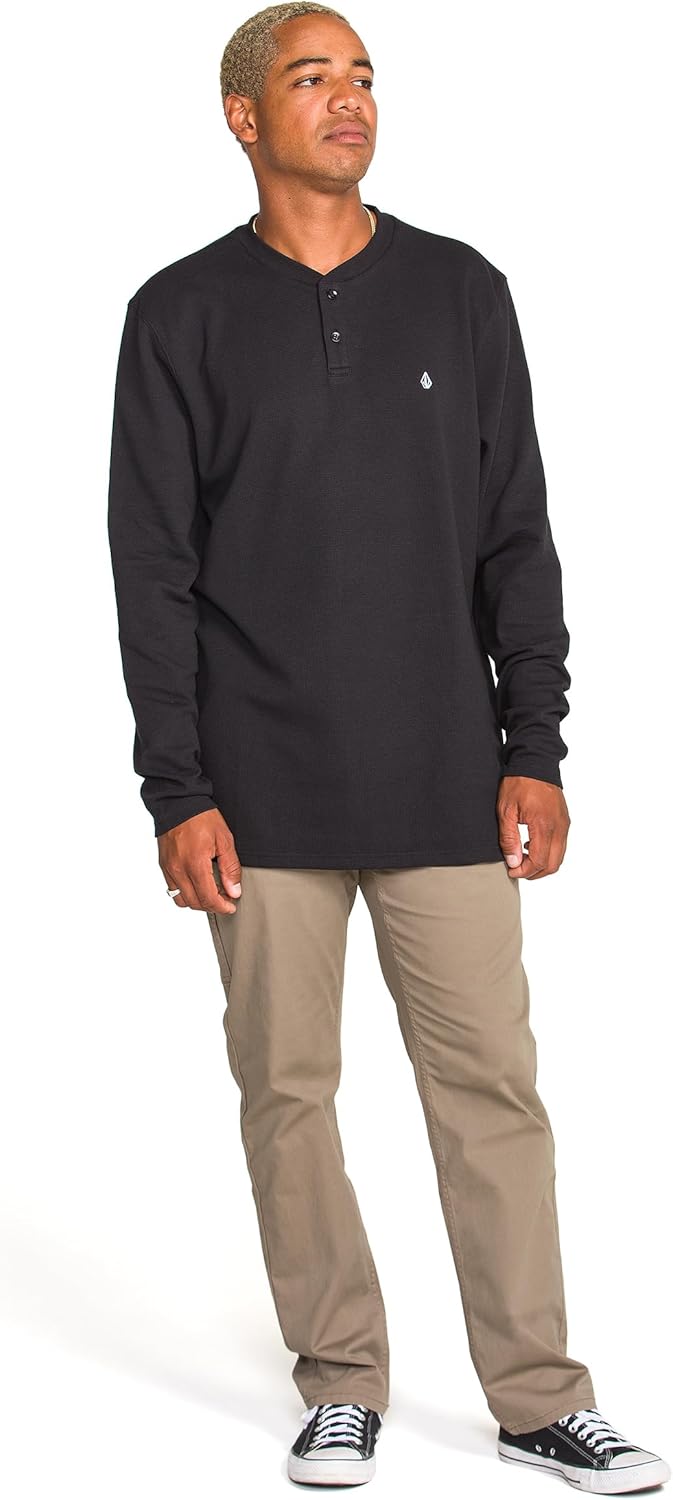 Volcom Men's Russel Long Sleeve Henley Thermal Shirt - Image 2