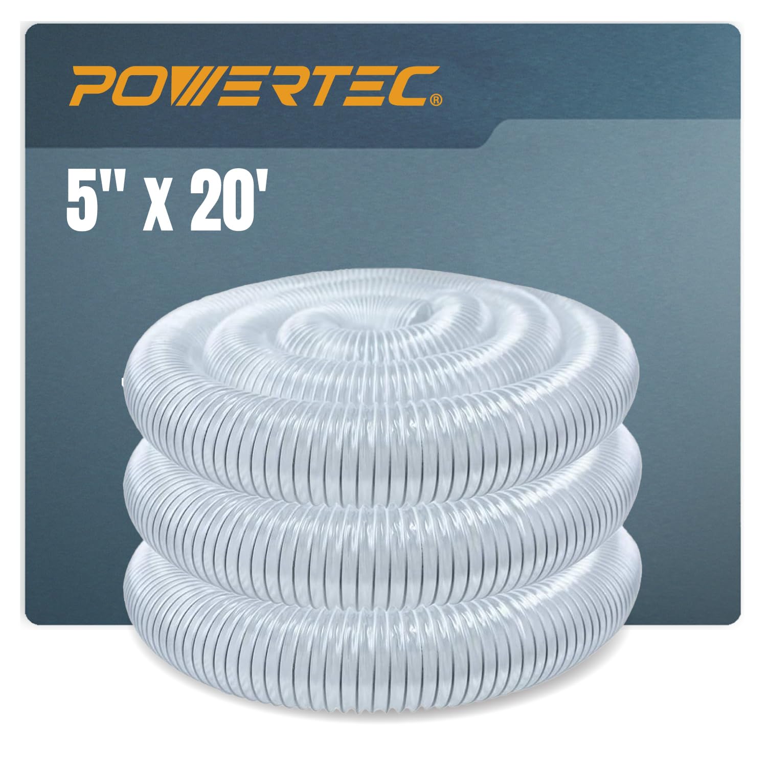PVC Flexible Vacuum Cleaner Hose, 40mm ID 1M Length Dust Collection Hose White 703820361152 - View #5
