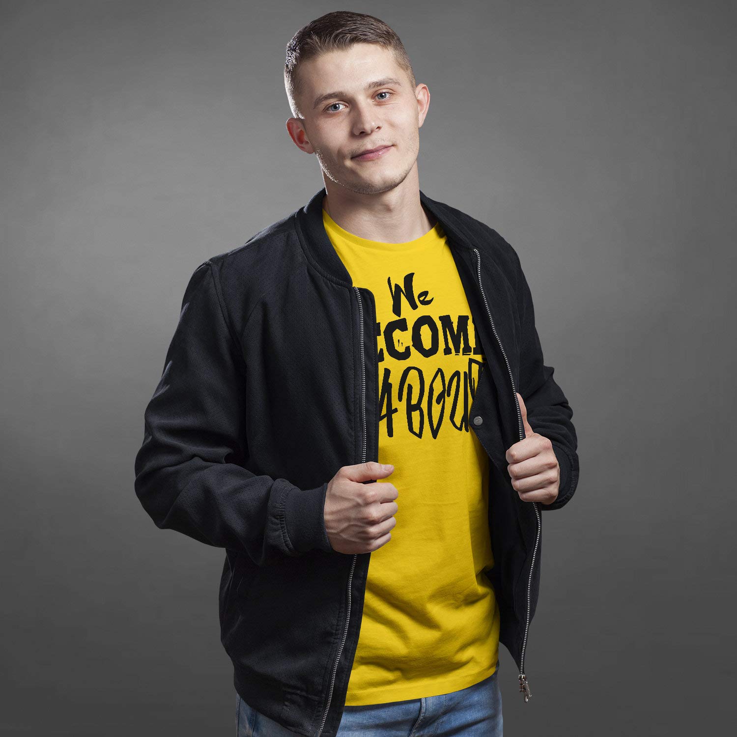 We Become camiseta unisex con frase personalizada, inspiradora para hombres, camiseta motivadora positiva con lema de motivación Amarillo amarillo XXL