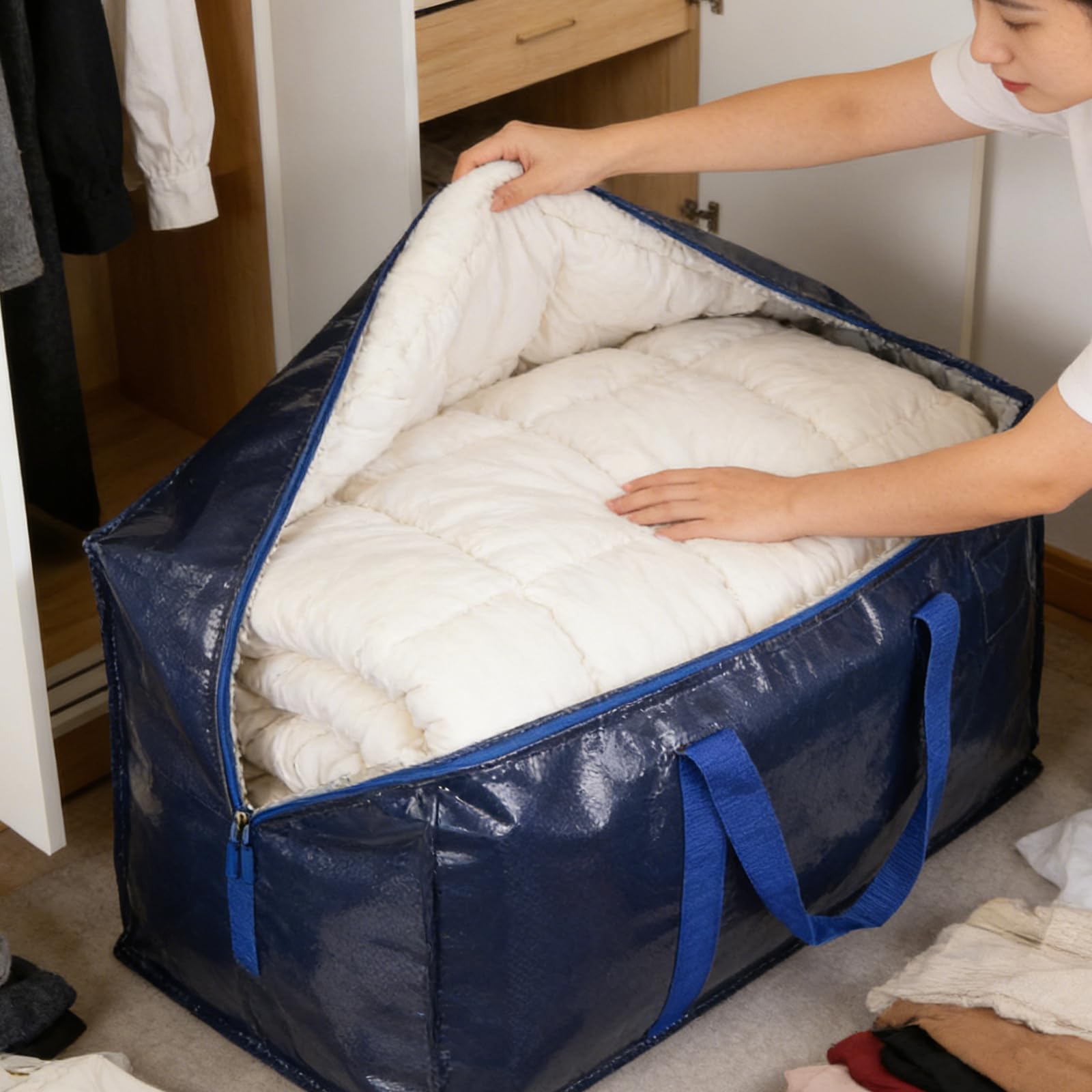 6 portaoggetti Extra Grandi con tiretti rinforzati e Cinture modificabili per Un Comodo Trasporto dello Zaino Durante i Viaggi Spostamento Domestico
