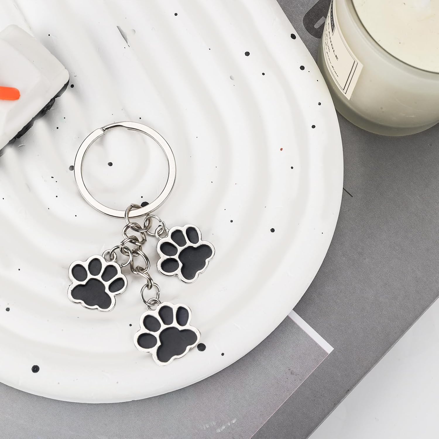PLwelth Dog Claw Keychain for Women Men Dog Memorial Gifts for Pet Lovers Loss Sympathy Gifts for Birthday Christmas