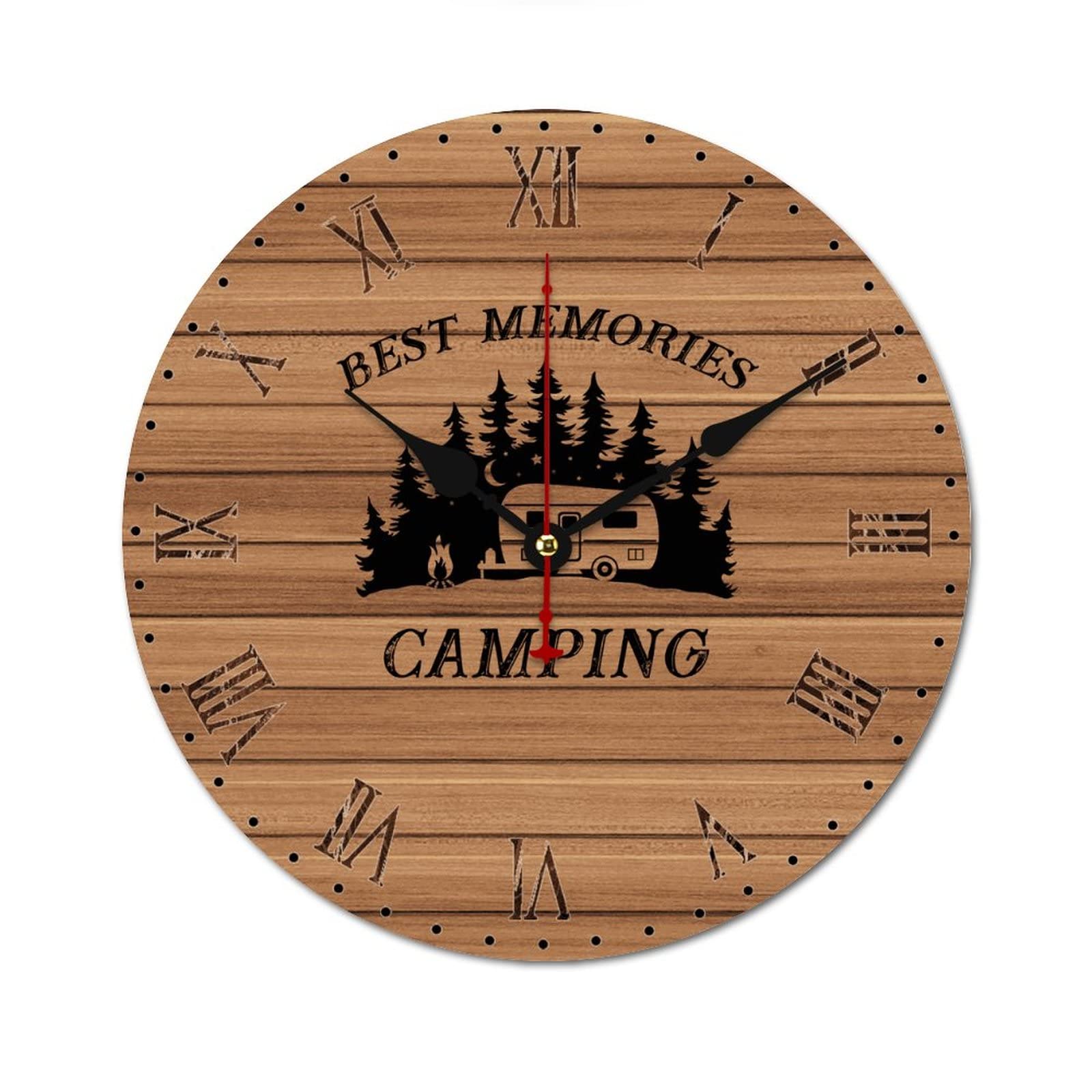 Horloge camping souvenirs précieux pour décoration rustique maison