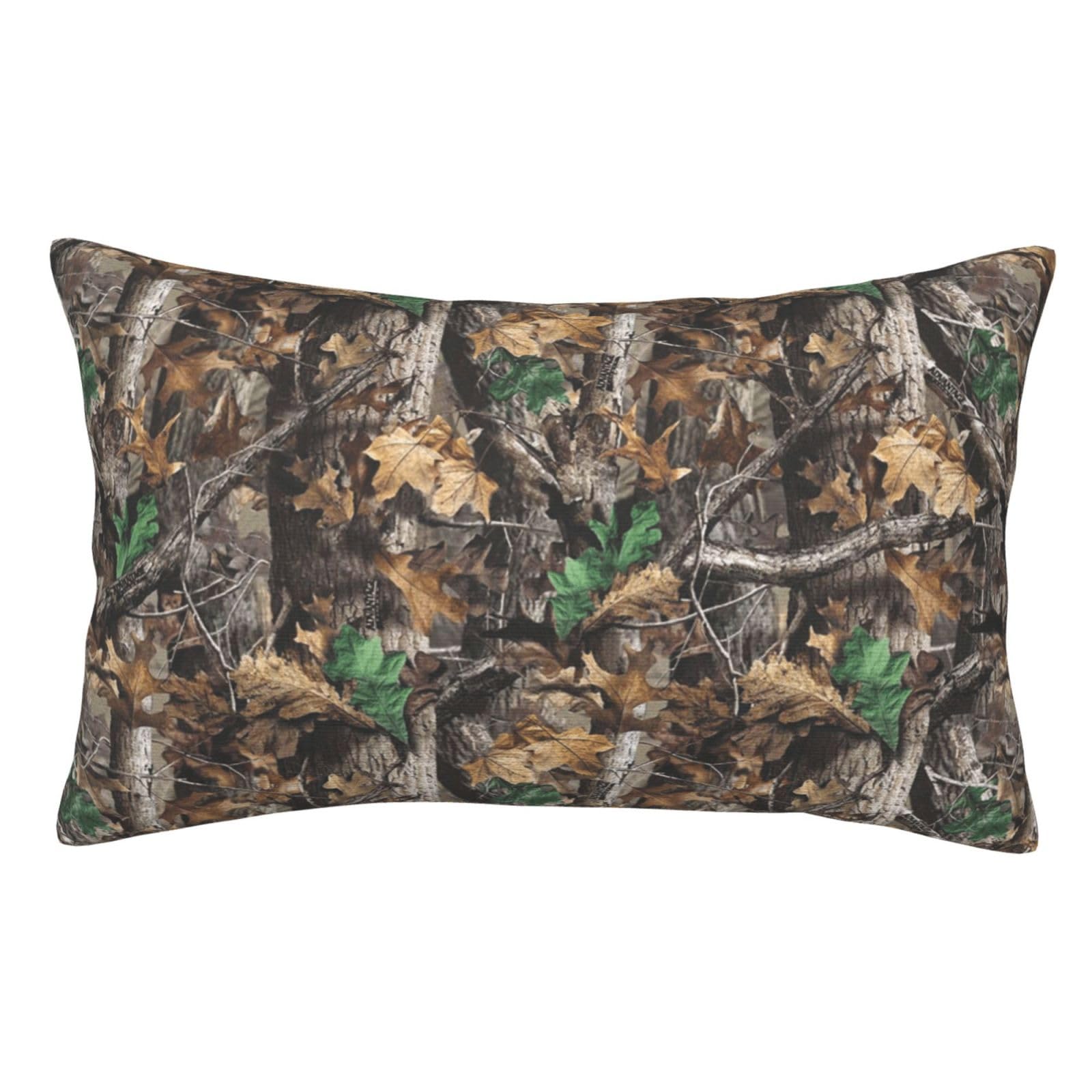 Soft Plush Pillow Cover For Sofa Bed, Cold Tree Camouflage, Standard Furry Throw Pillow Case 35x50 cm, Decorative Cushion Cover For Bedroom Living Room Decor, Hidden Zipper Pillowcases For All Seasons