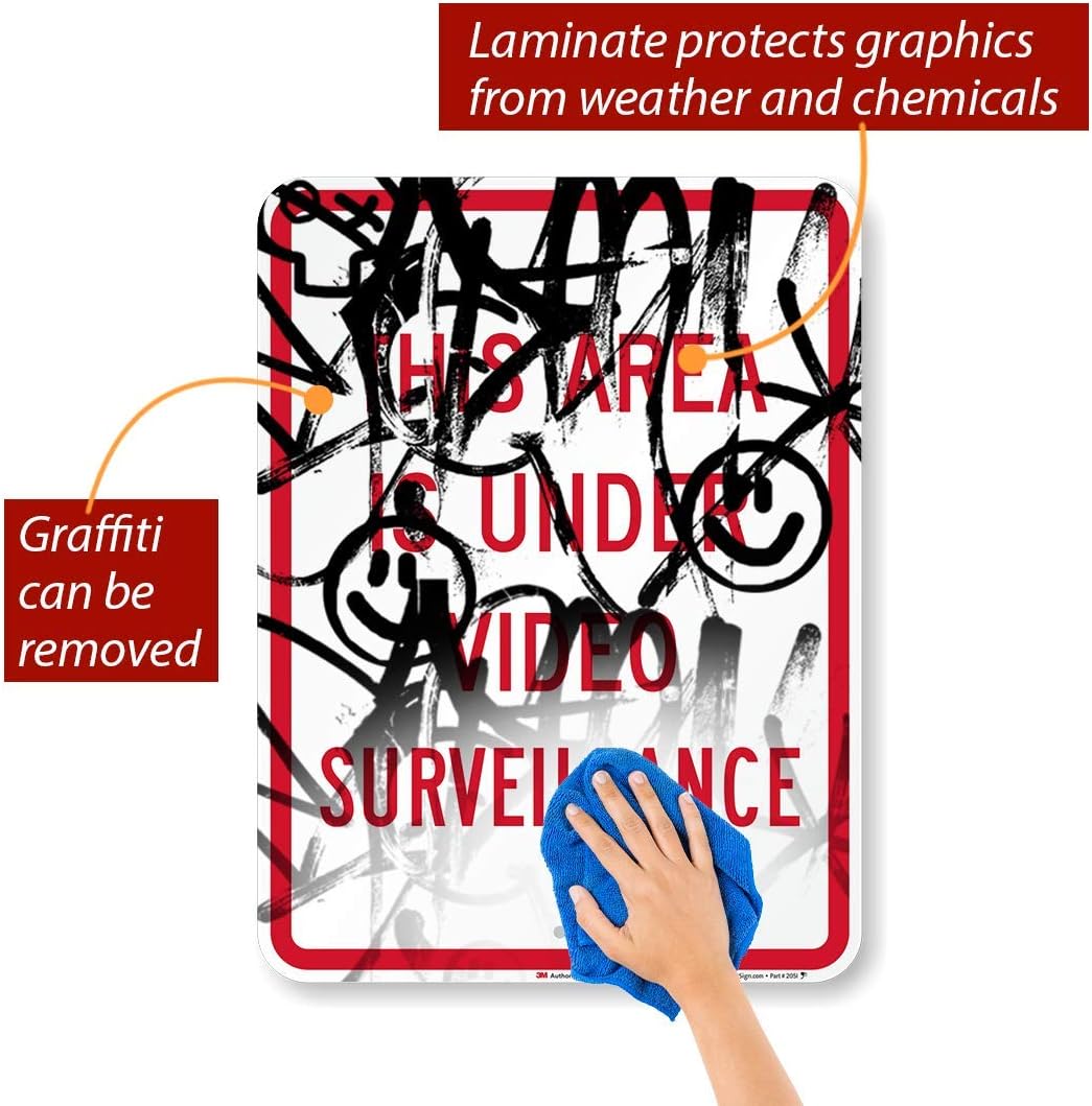 SmartSign "This Area Is Under Video Surveillance" Sign | 18" x 24" 3M High Intensity Grade Reflective Aluminum