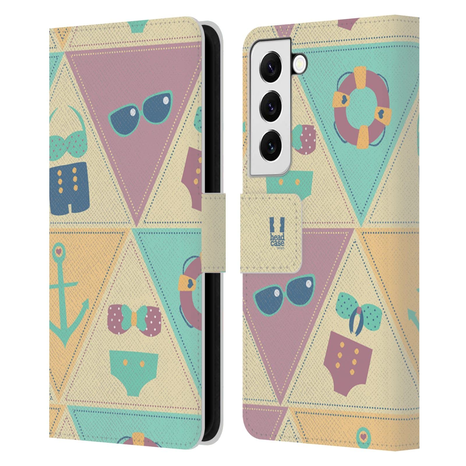 Funda Tipo Libro Samsung S22 5G morada con tapa protectora antichoque 7