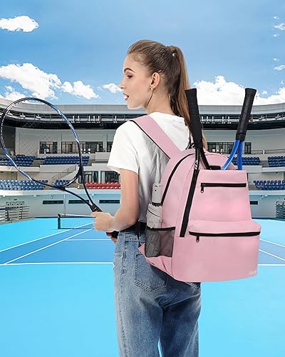Miniatura 9 de Sucipi Bolsa de Tenis Profesional Mochila de Tenis para Hombres y Mujeres Bolsas de Raqueta con Capacidad para 2 Raquetas con Compartimento