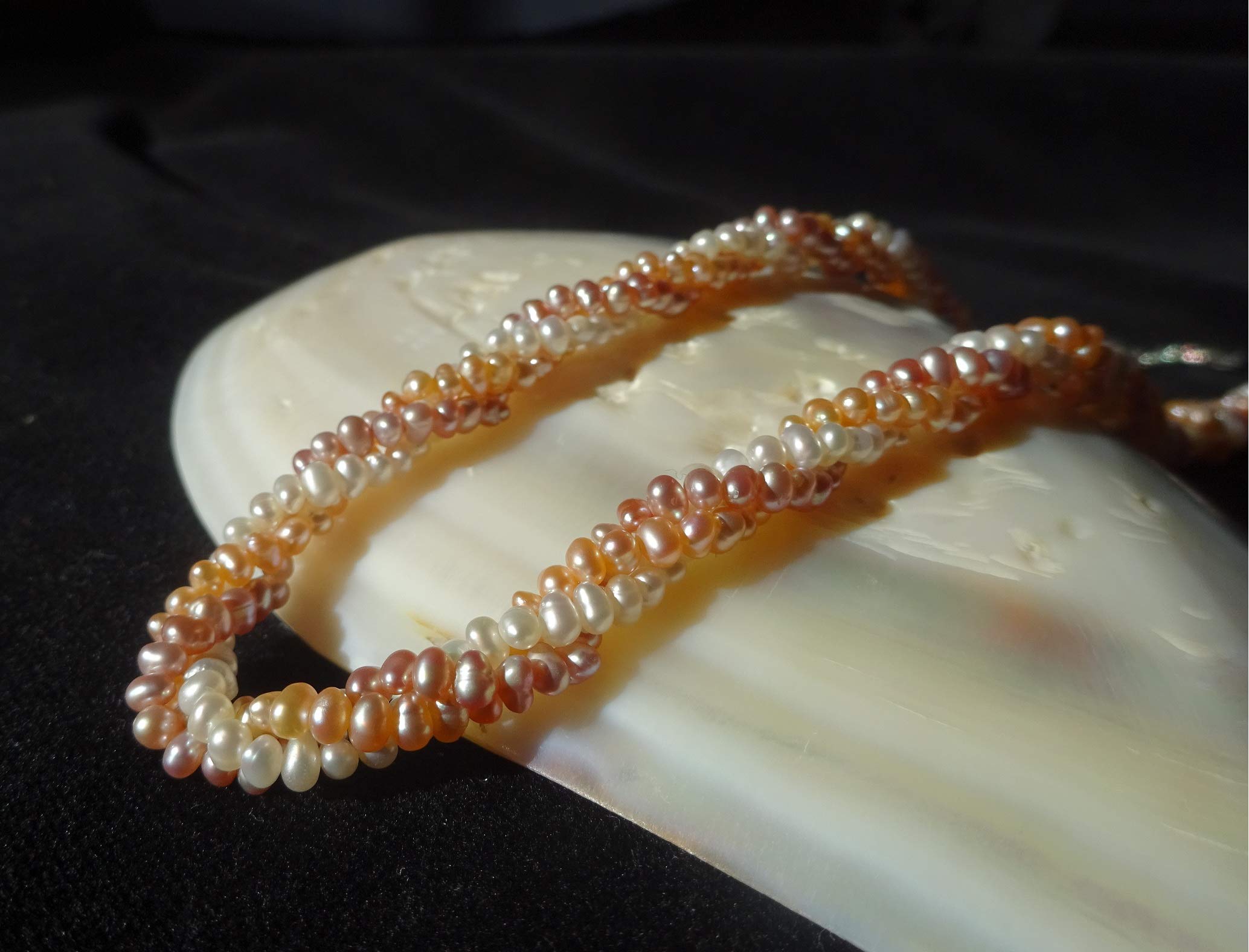 Collier Chocker Perle de culture d'eau douce effet torsadé, bijou personalisé