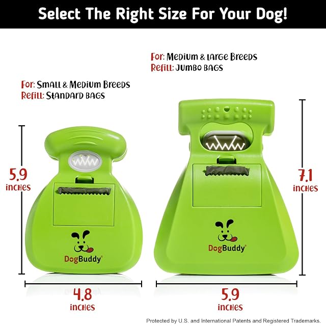 Foto 2 de 8 de DogBuddy - Recogedor portátil para excrementos de Perros pequeños y Grandes, Pala con Accesorio para Bolsa…