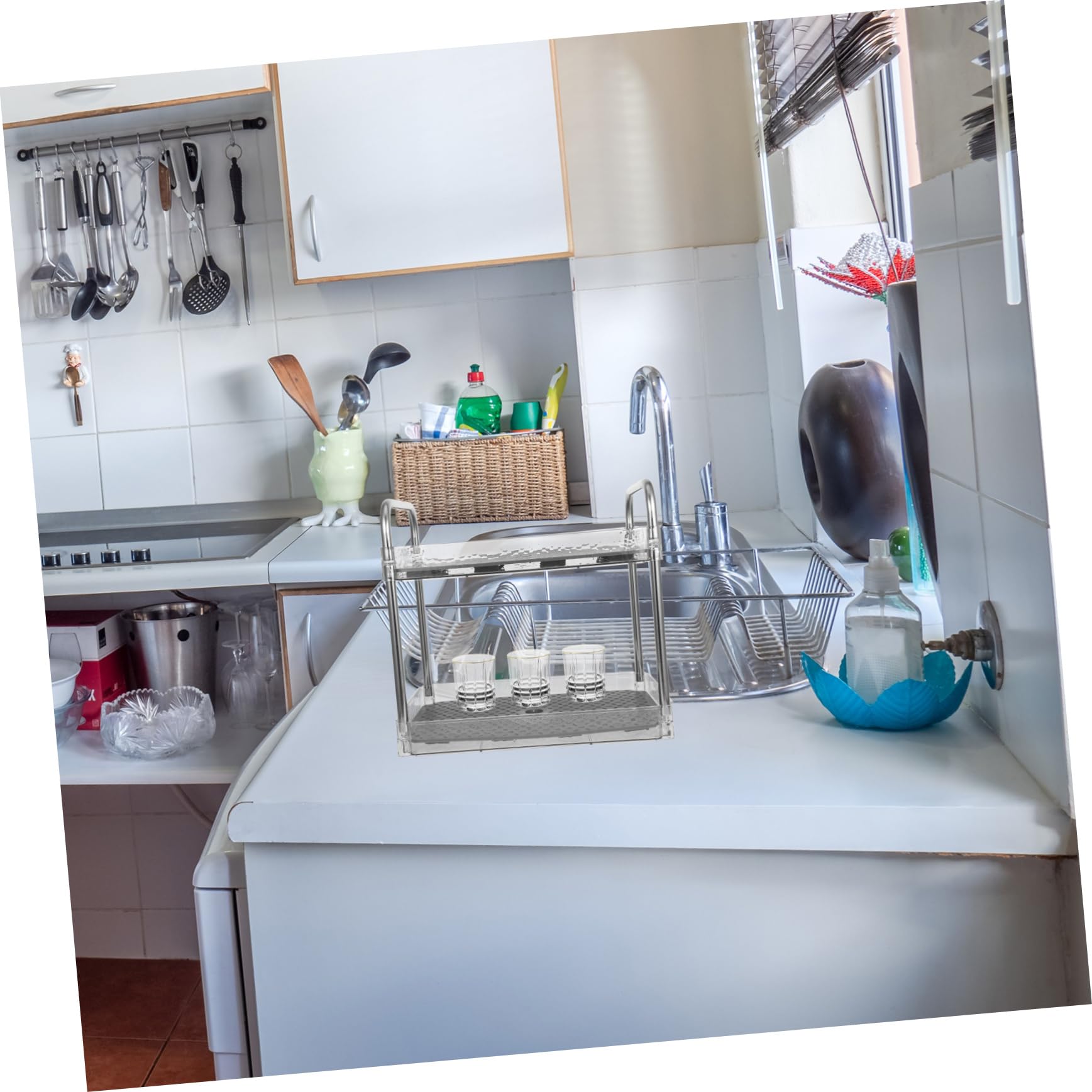 Cabilock Estante De Secado De Platos Soporte De Vajilla Material Pet Duradero Compacto para Cocina