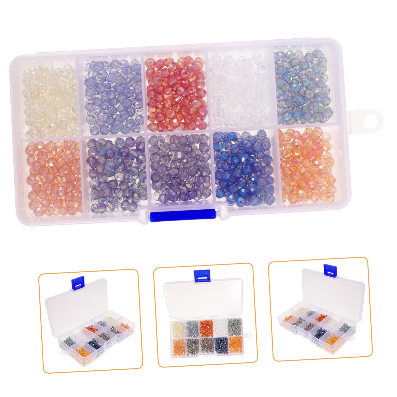 SHINEOFI Abalorios De Vidrio Para De Perlas Espaciadoras Para Collares y Pulseras Accesorios De Joyería Artesanal Para Manualidades y Creaciones Personales