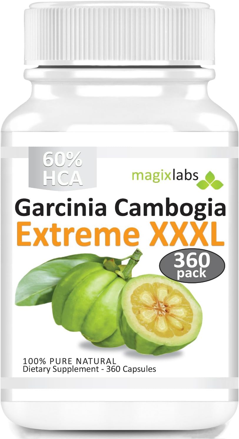 Garcinia Cambogia Extract Extreme - 100% Pure 60% HCA - 1,000 mg per Capsule,100% Money Back Guarantee!