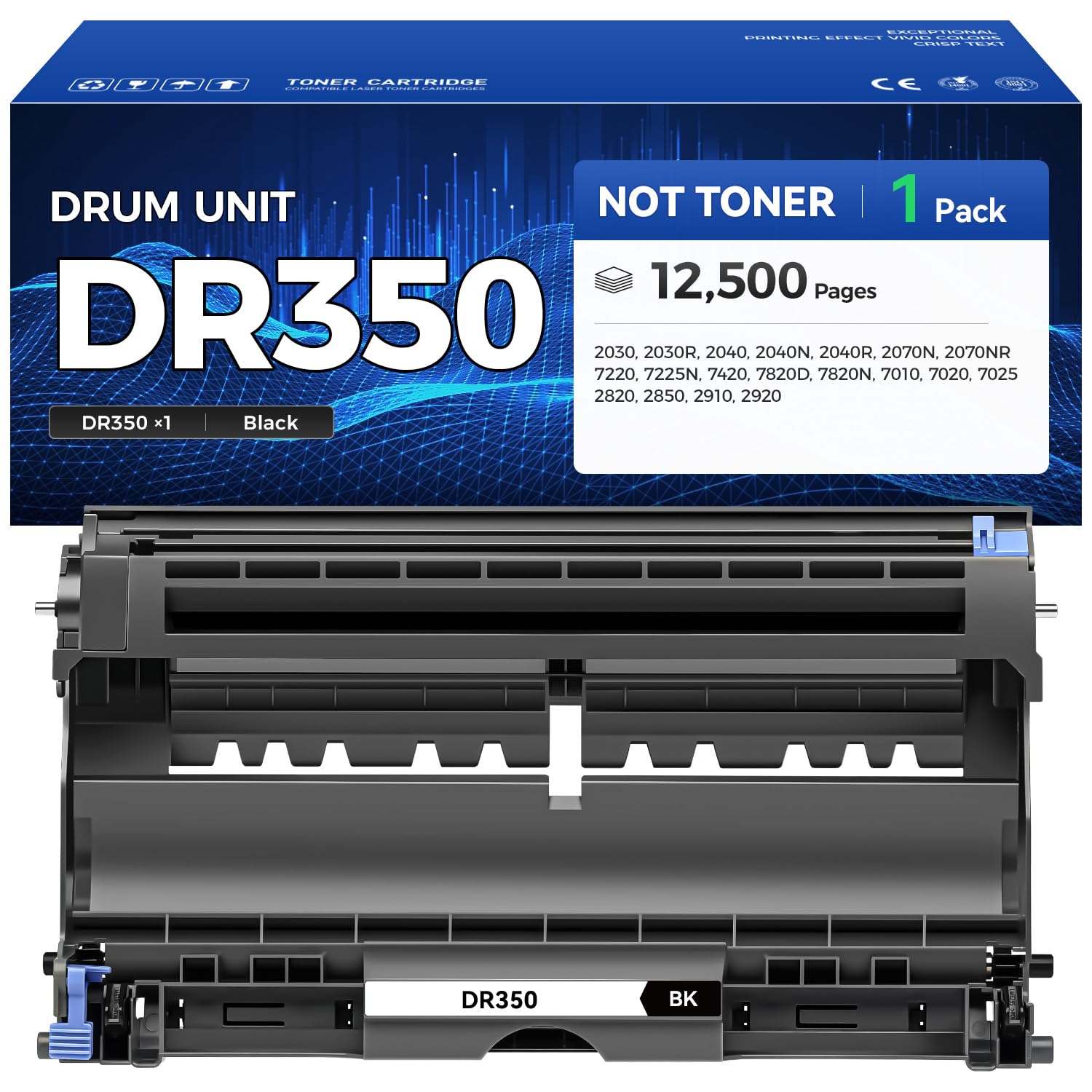 DR350 Drum Unit 1 Pack Replacement for Brother DR-350 Imaging Drum Kit