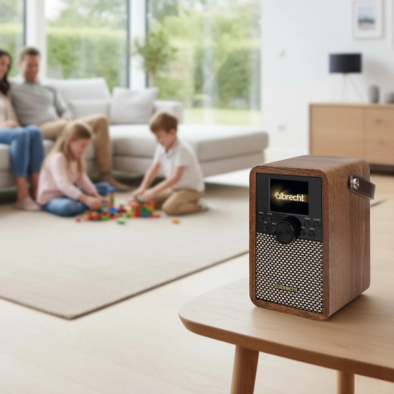 Albrecht DR 710 Radio numérique Portable Dab+ avec Son cristallin et Messages d'avertissement ASA | BT 5.3 | Batterie 2000 mAh | Diffusion de Musique Via Smartphone, Carte SD et USB
