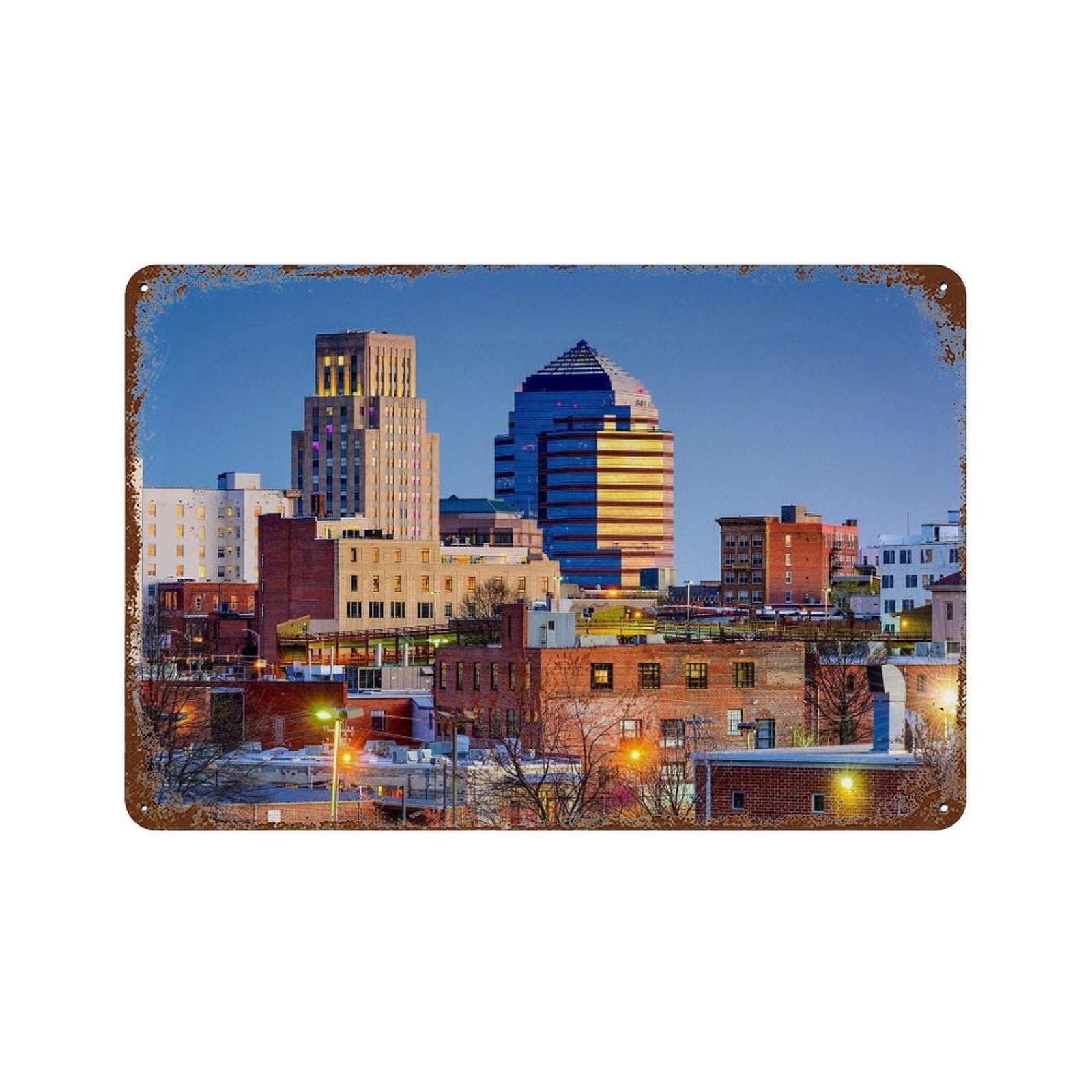 xiaoxiaoshen Real Photo Durham Decor North Carolina USA Wall Decor Art Metal Tin Poster Modern Home Decor Art Home Bar Shop Decorations Vintage Sign 20x30cm