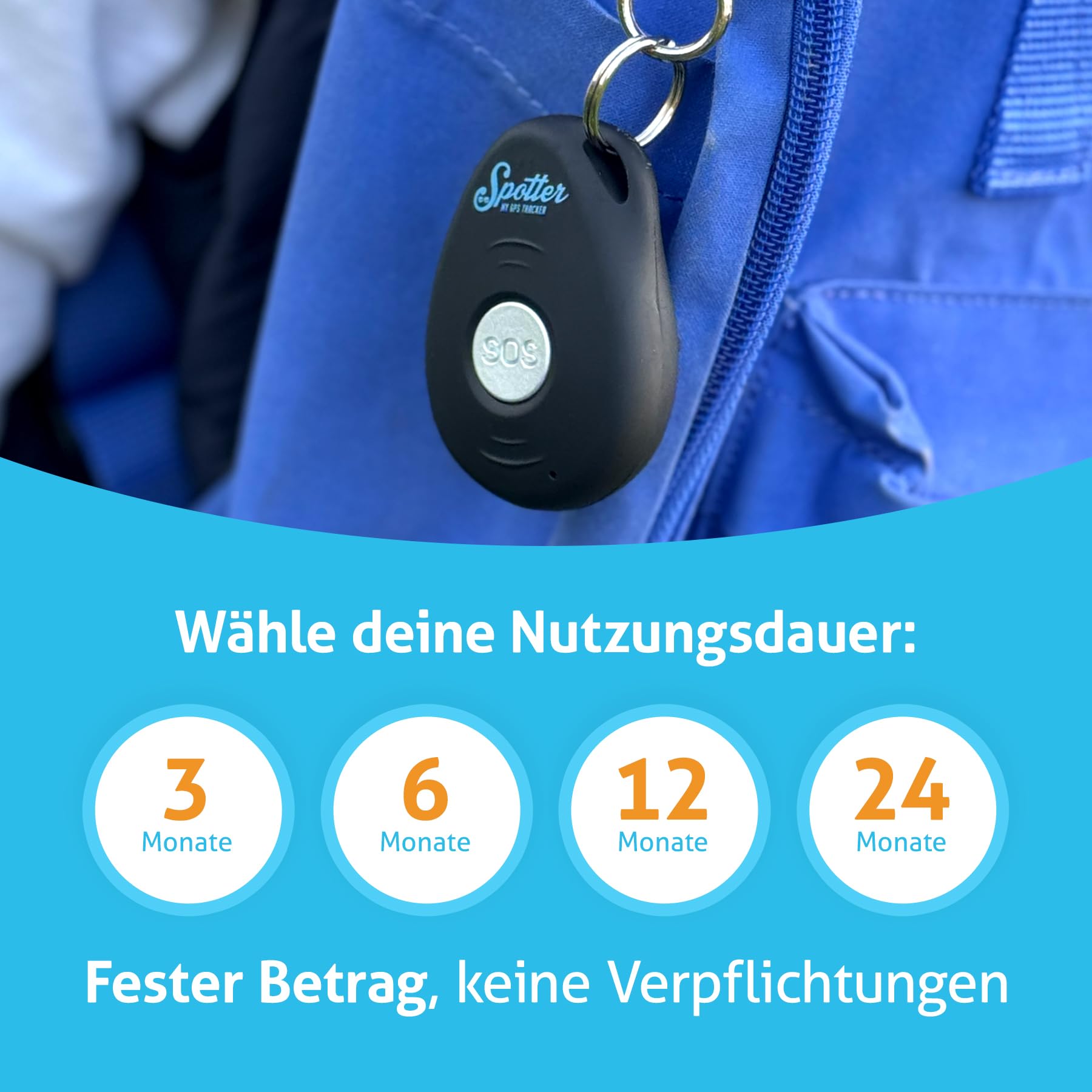 Spotter X10 4G GPS-Tracker mit SOS-Funktion, präziser Ortung und eingehenden Anrufen - Ideal für Kinder, Senioren und Wertsachen - Überwachung über PC oder kostenlose App - Bezahlte Nutzungsdauer