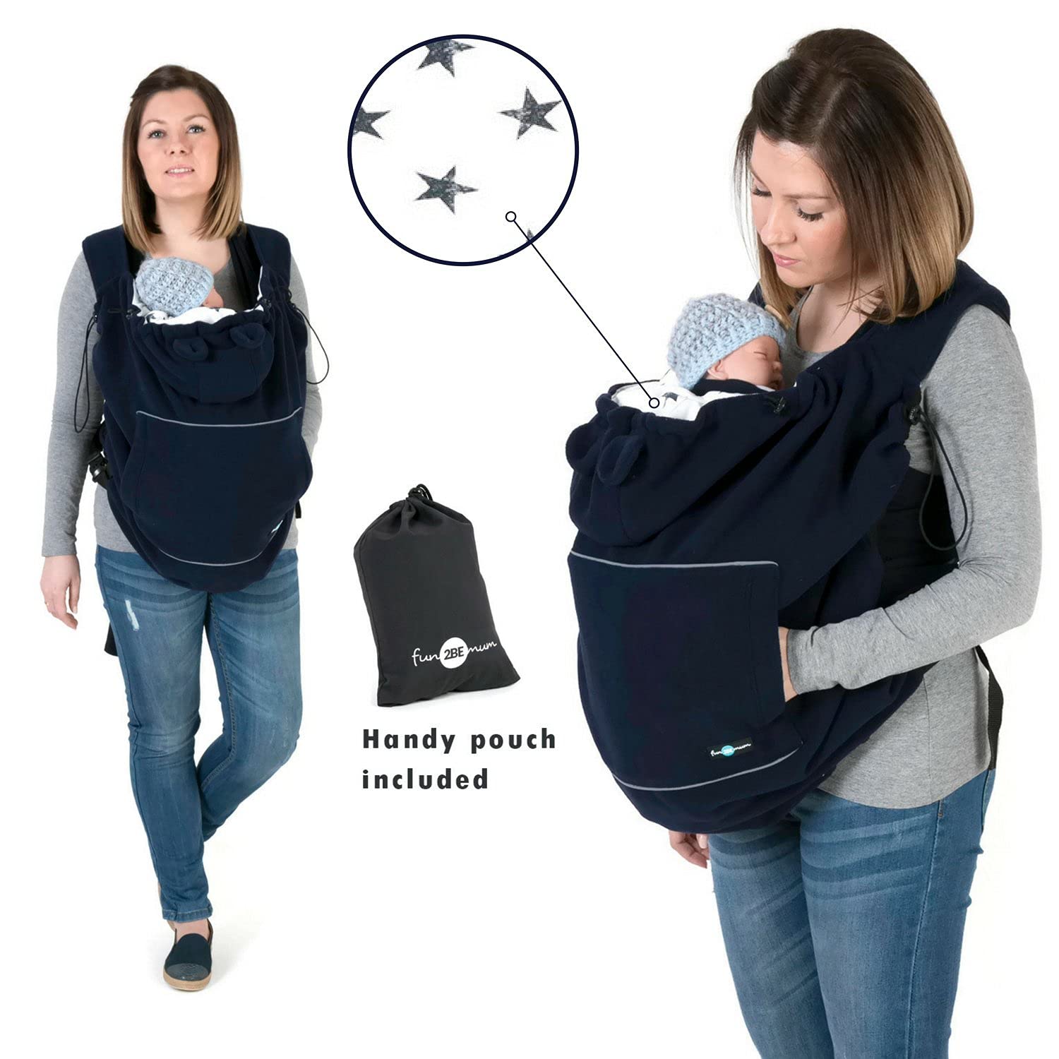 Fleece BABY Tragecover Marineblau