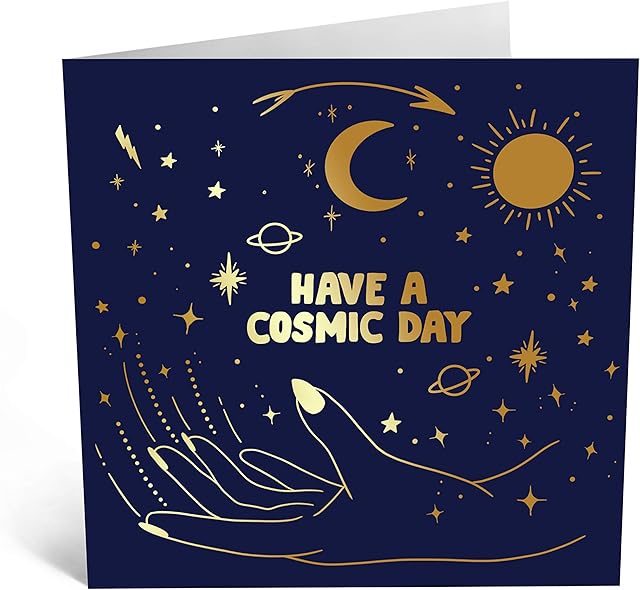 Central 23 - Horoscope Birthday Card for Her - 'Cosmic Day' - Zodiac Design - Comes with Fun Stickers