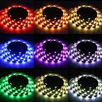 Vista 6 de RGB SMD 5050 luces LED en tira a batería con control remoto, impermeable, flexible, lazo de luces LED.