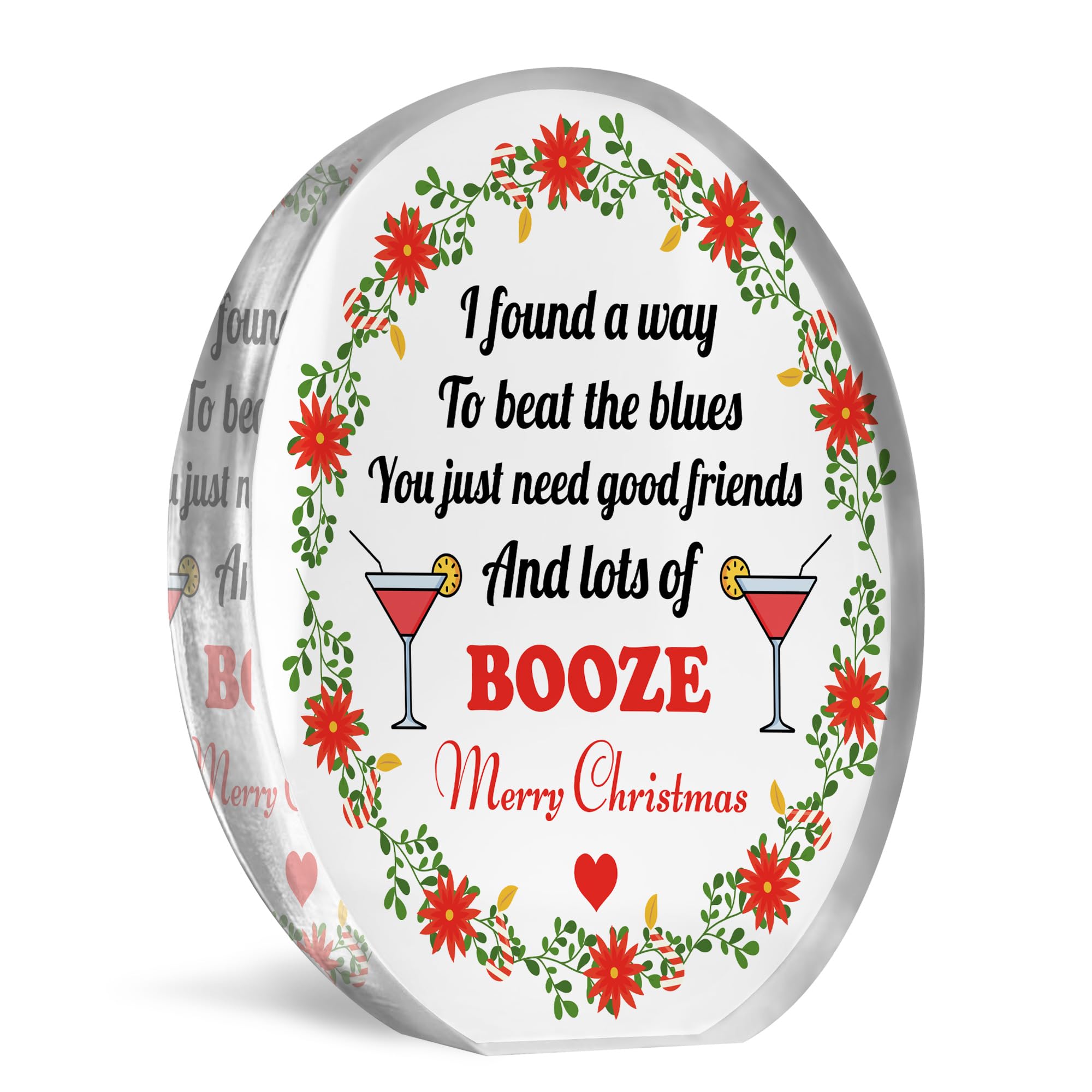 Red Ocean Funny Joke Gift For Best Friend Funny Alcohol Sign Friendship Gift Acrylic Plaque Gift For Him Her Best Friend Sign Gift For Christmas Friendship Plaque Keepsake