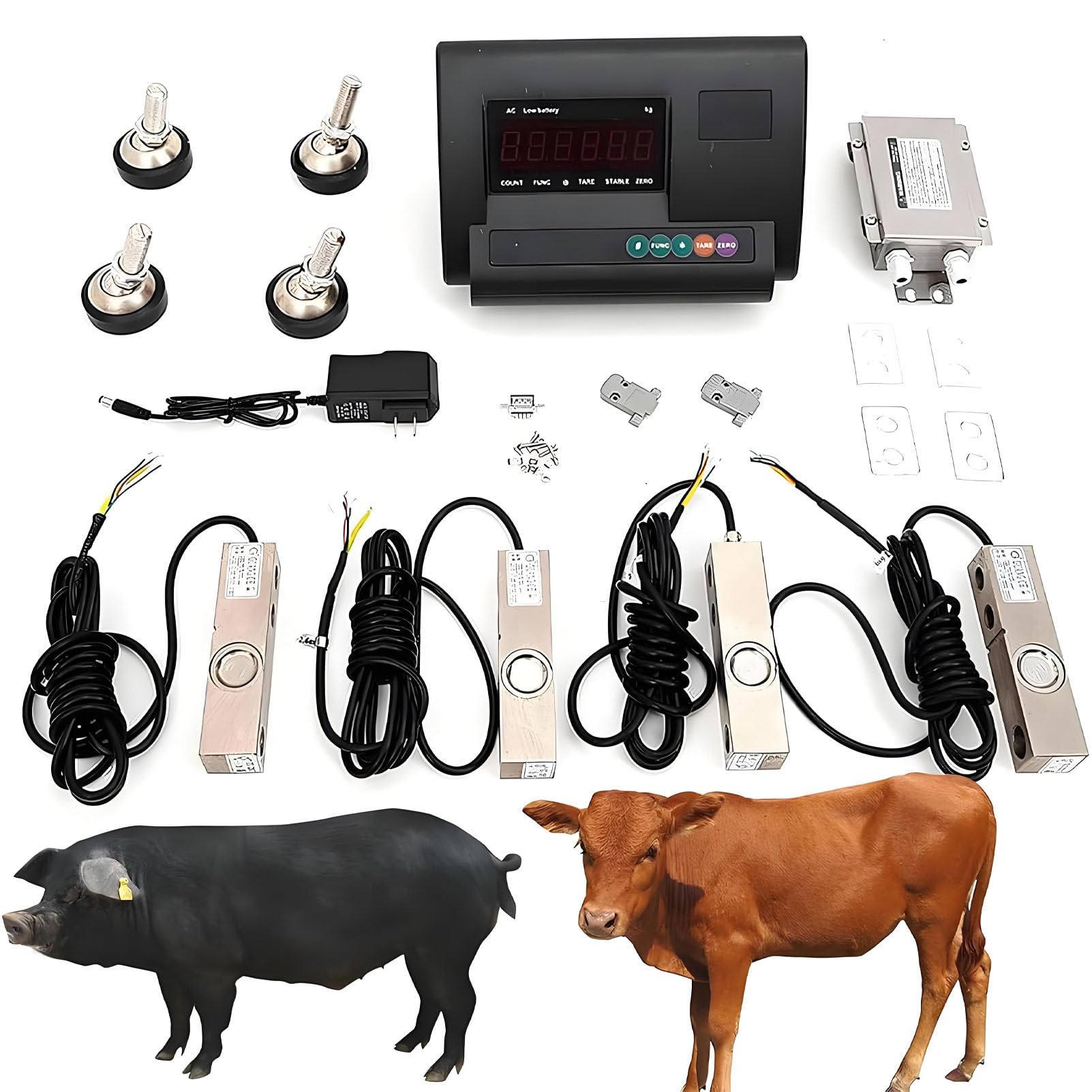 Caibendss Livestock Scale Kit,Load Capacity High Precision Indicator 5000kg