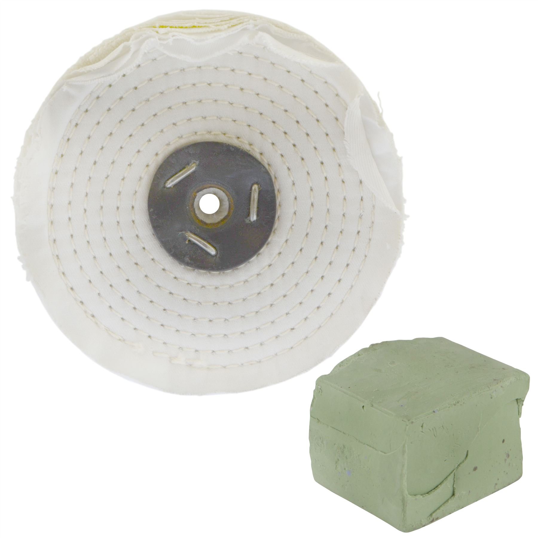 White Close Stitched Polishing Buffing Mop 6