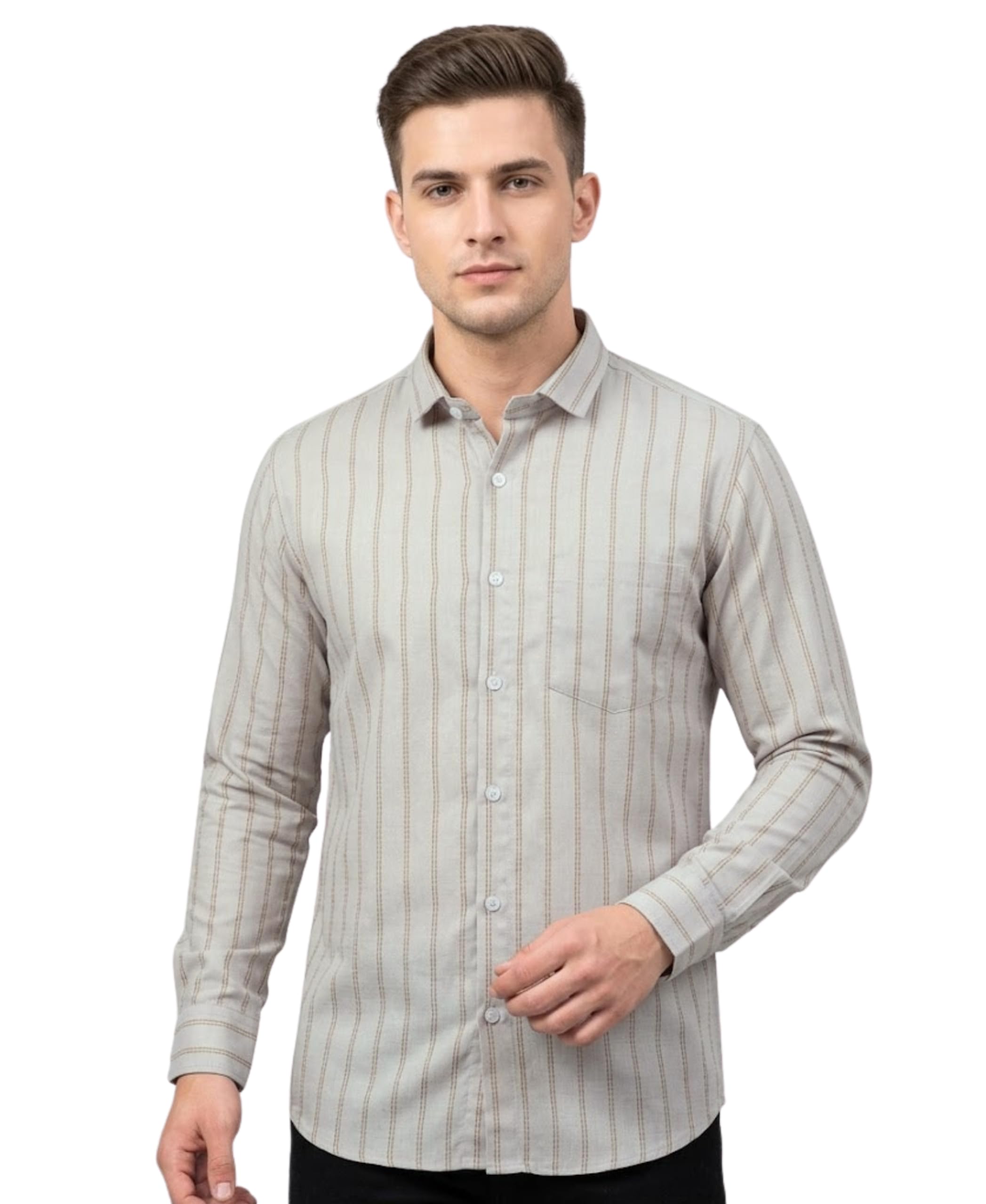 Men's Checks Shirt Regular Fit Checkered Pattern Full Sleeves Spread Collar-image-49