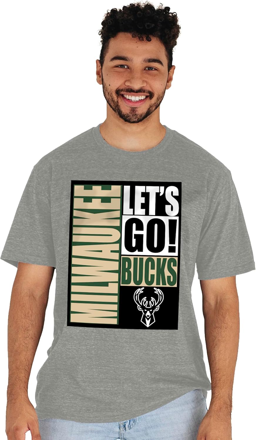 Blue 84 NBA Unisex-Adult NBA Officially Licensed Tri-Blend T-Shirt Vintage Arch Gray