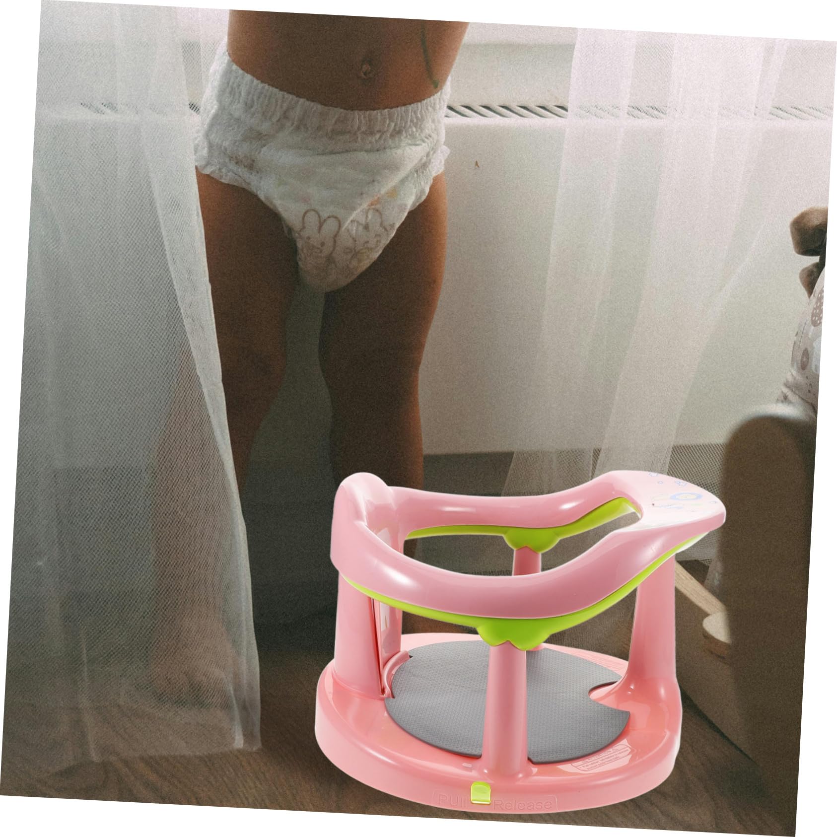 NOLITOY Asiento de Baño para Recién Nacidos Superficie Antideslizante y Diseño Versátil en Material Pp y Tpr para Baño Seguro y Cómodo de Bebés