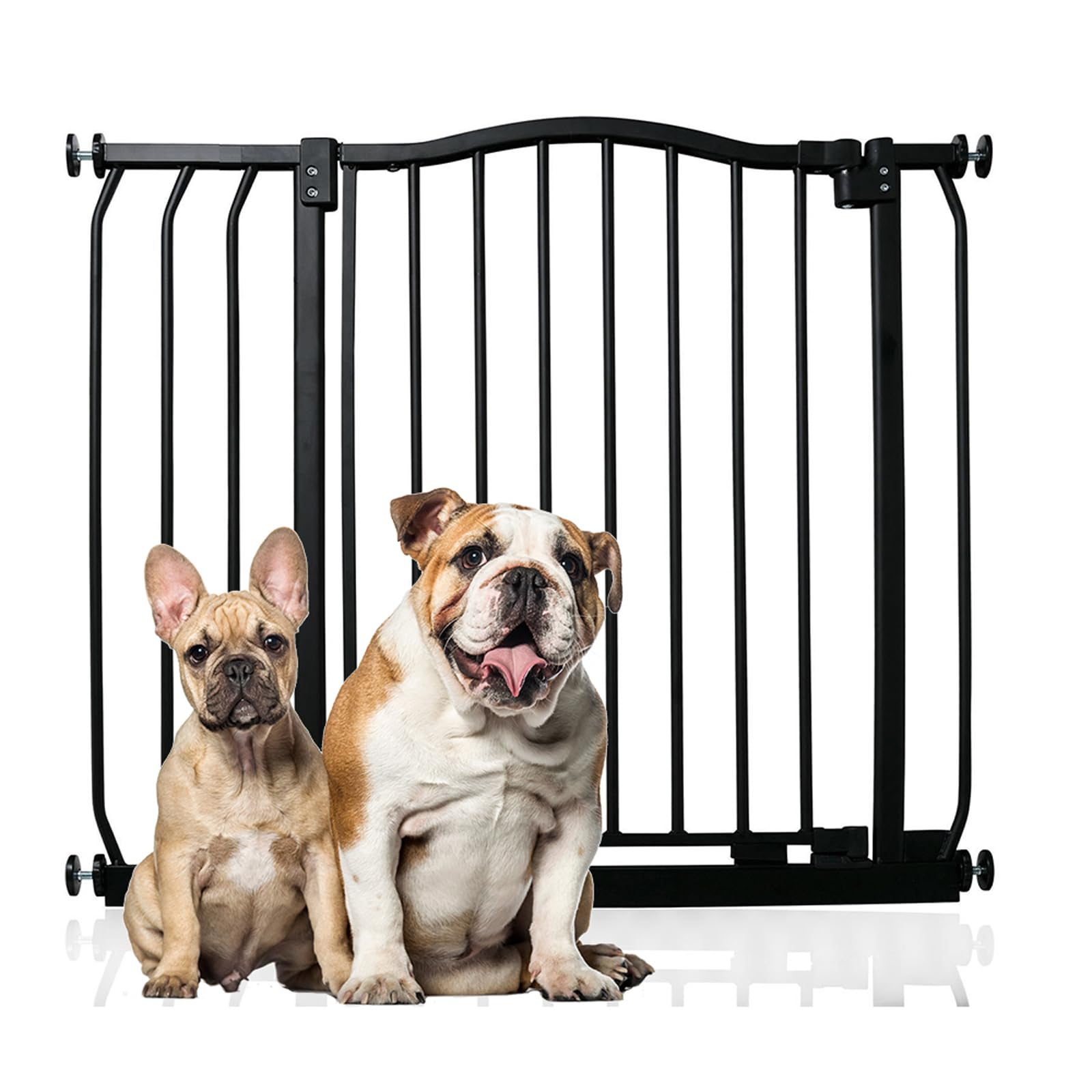 Bettacare Black Curved Top Dog Gate, 80Cm - 89Cm, Matt Pressure Fit Pet Gate For Puppy And Dog, Easy Installation