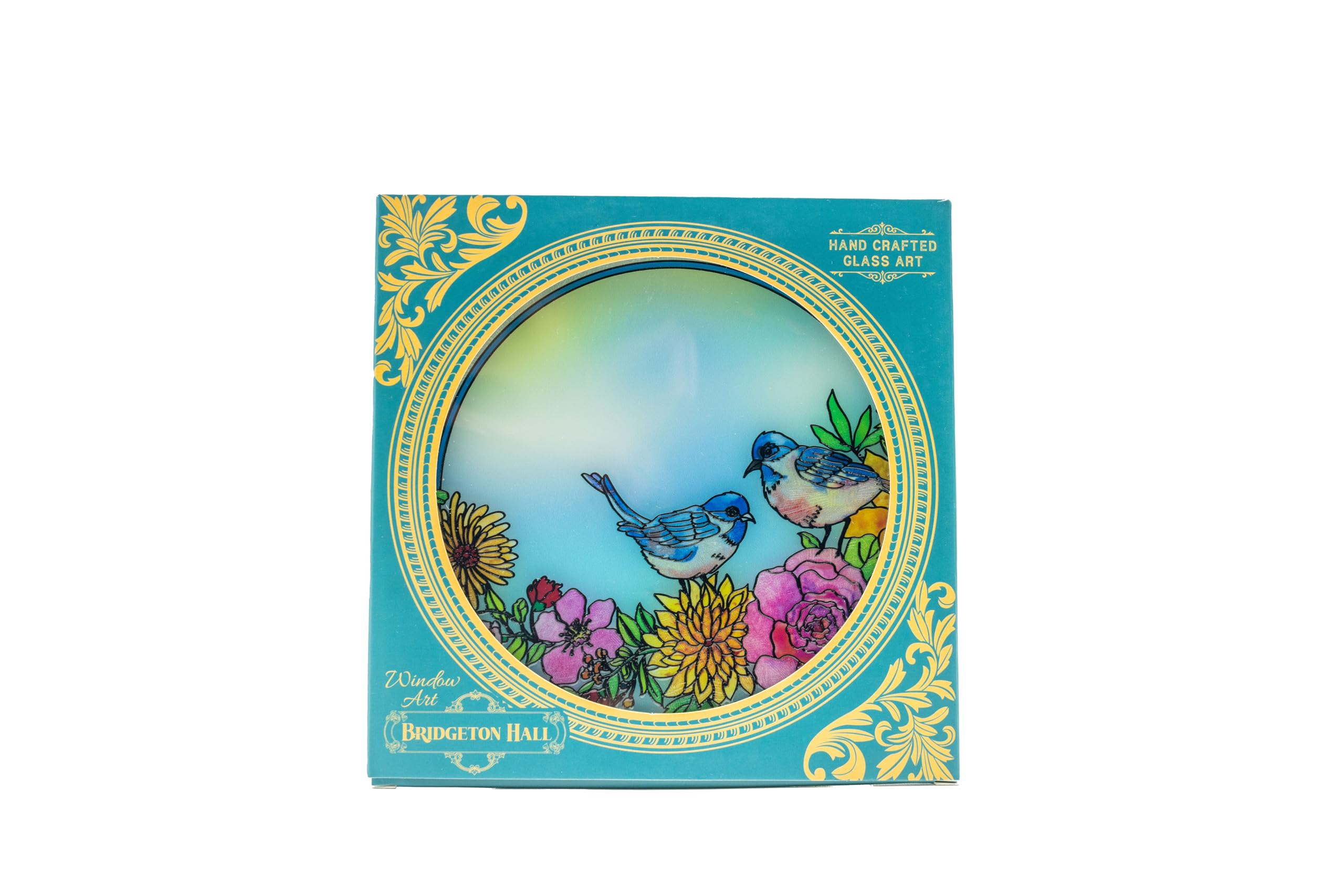Bluebird Of Happiness Buntglas-Sonnenfänger – 19,8 Cm, Handgefertigt, Für Fenster & Garten