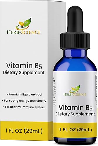 Vitamina B5 gotas de ácido pantoténico, extracto líquido sin alcohol que mantiene las hormonas saludables, apoya la salud del corazón, ayuda a