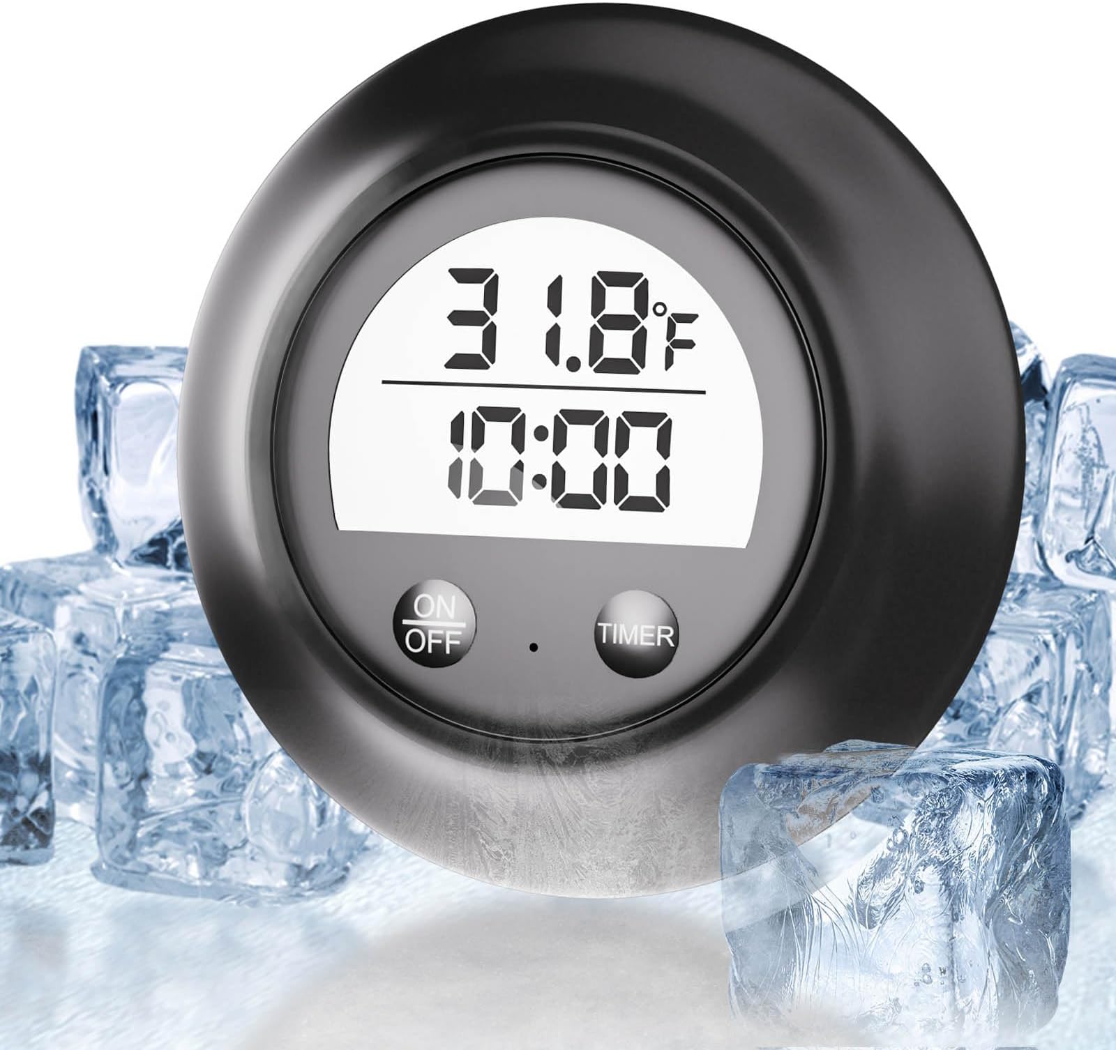 - Silicone Cover Ice Bath Thermometer with Timer, Waterproof Floating Water Thermometer for Cold Plunge, Works with Ice Bath Tub Hot Tub Accurate Recovery(Black)