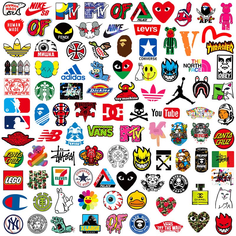 Kaderas-Brand-Stickers-101-Pack-Vinyl-Decals-for-Skateboard-Laptop-Bicycle-Helmet-Water-Bottles-Car-Fashion-Stickers-for-Adults-Teens-Children