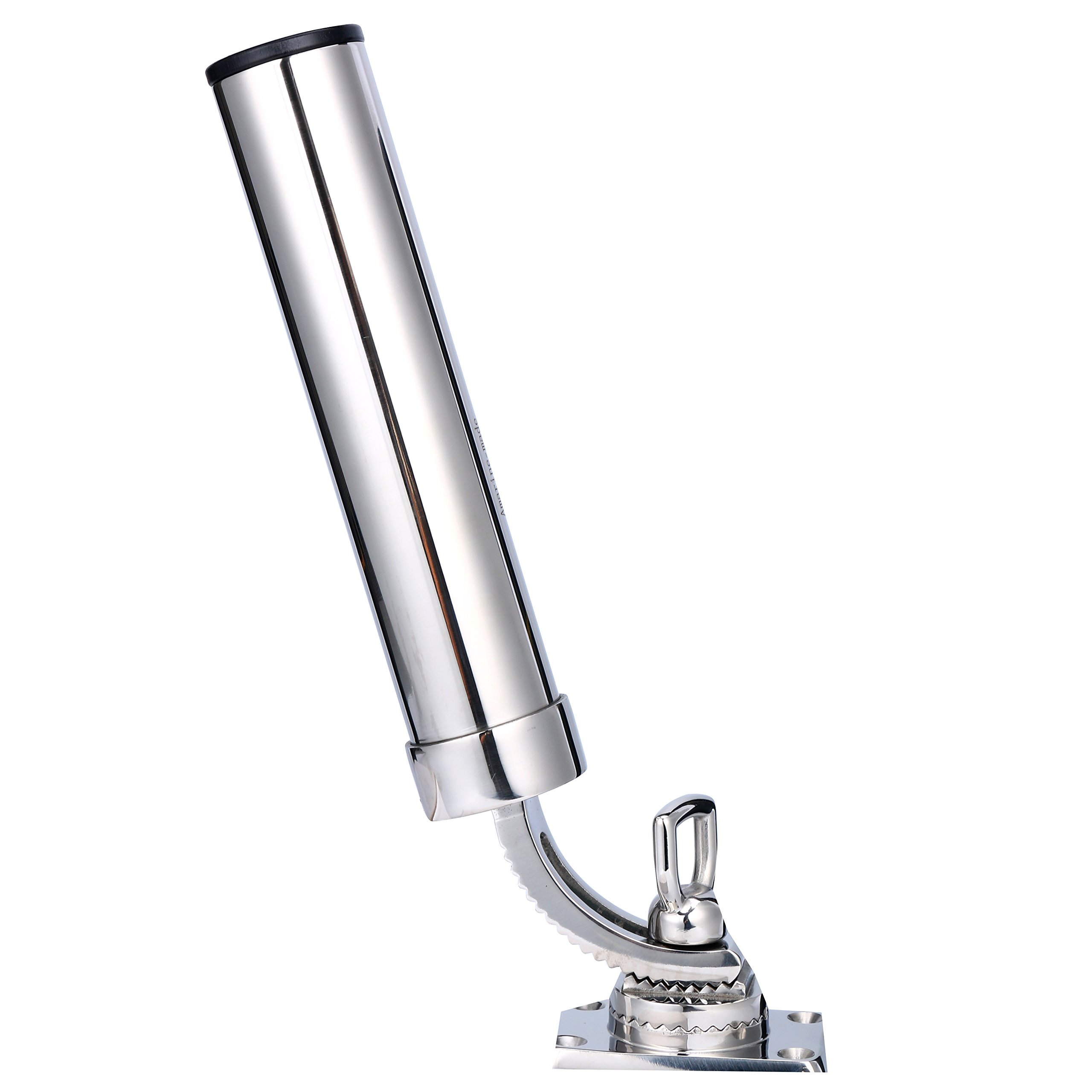 Amarine Made Stainless Steel 316 Heavy Duty Top Mounted or Side Mounted Angle Adjustable Rod Holder - 8201sa (1-Pack)