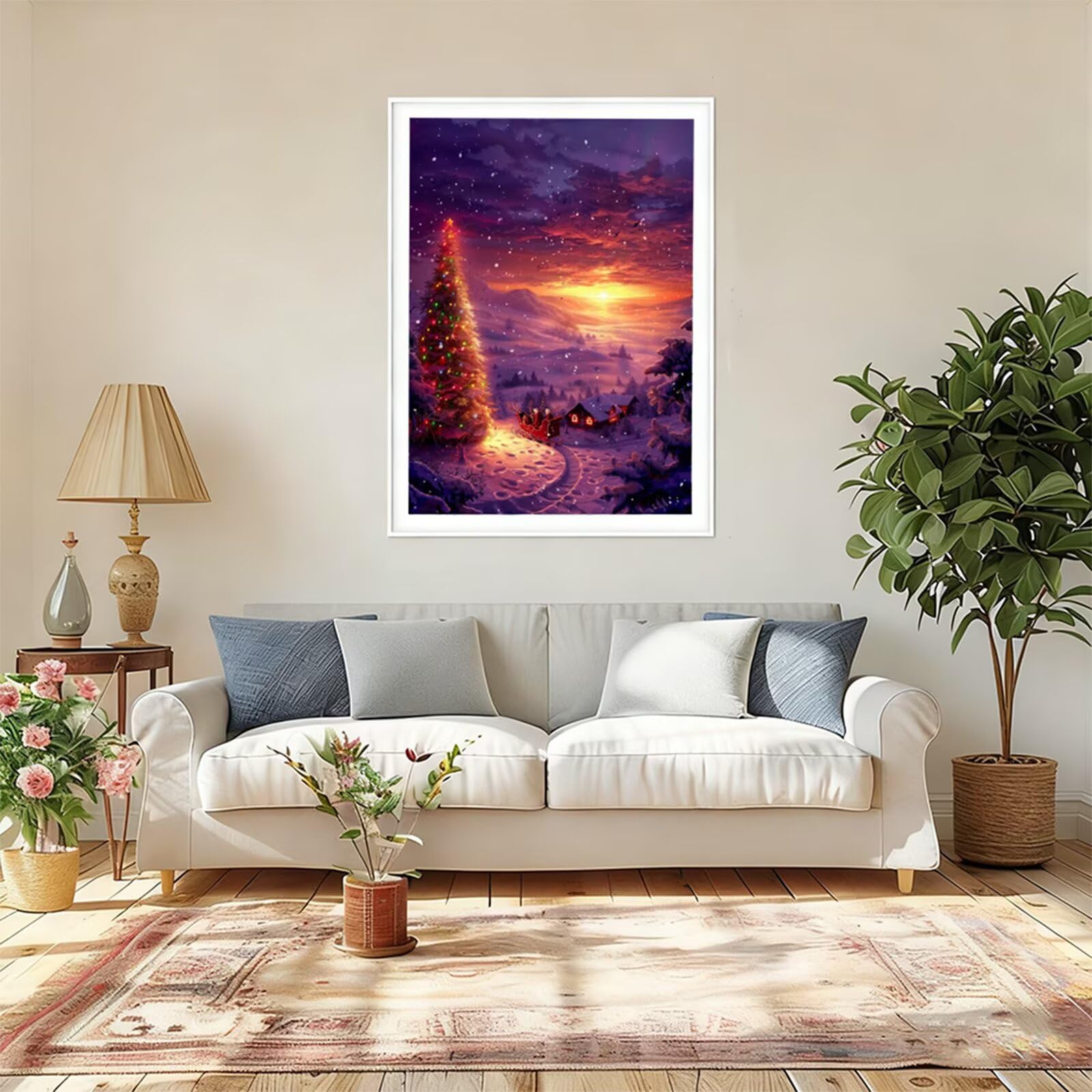 Diamentowe malowanie dla dorosłych 80 x 120 cm, 5D diamentowe malowanie Boże Narodzenie haft diamentowy kompletny zestaw, kreatywne hobby dziecko, zrób to sam haft krzyżykowy kryształowe obrazy