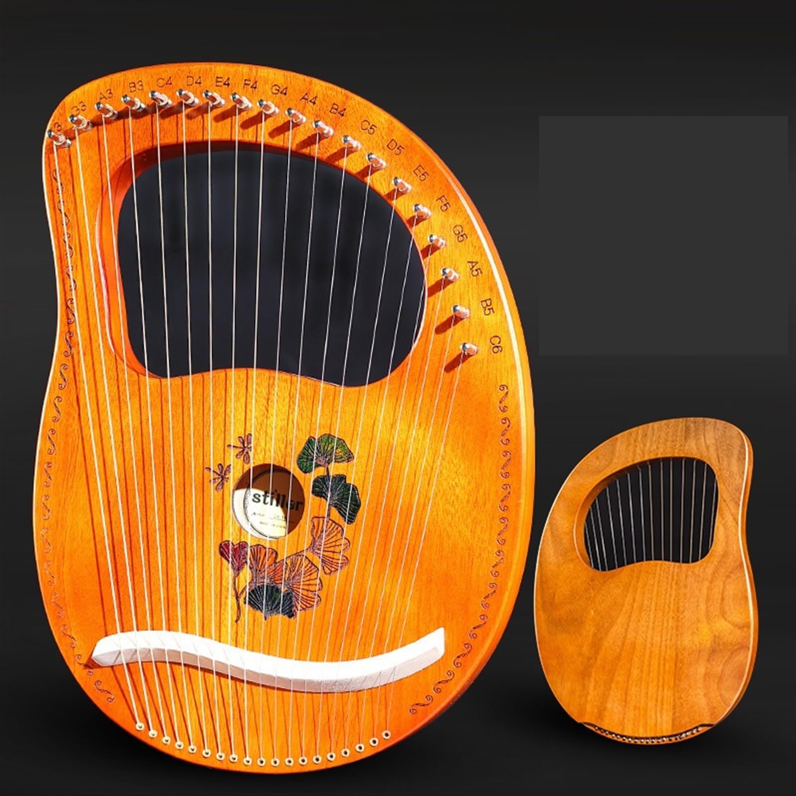 Amazon.co.jp: YLWX 16 音ライアーハープ 16 弦小型リラハープ